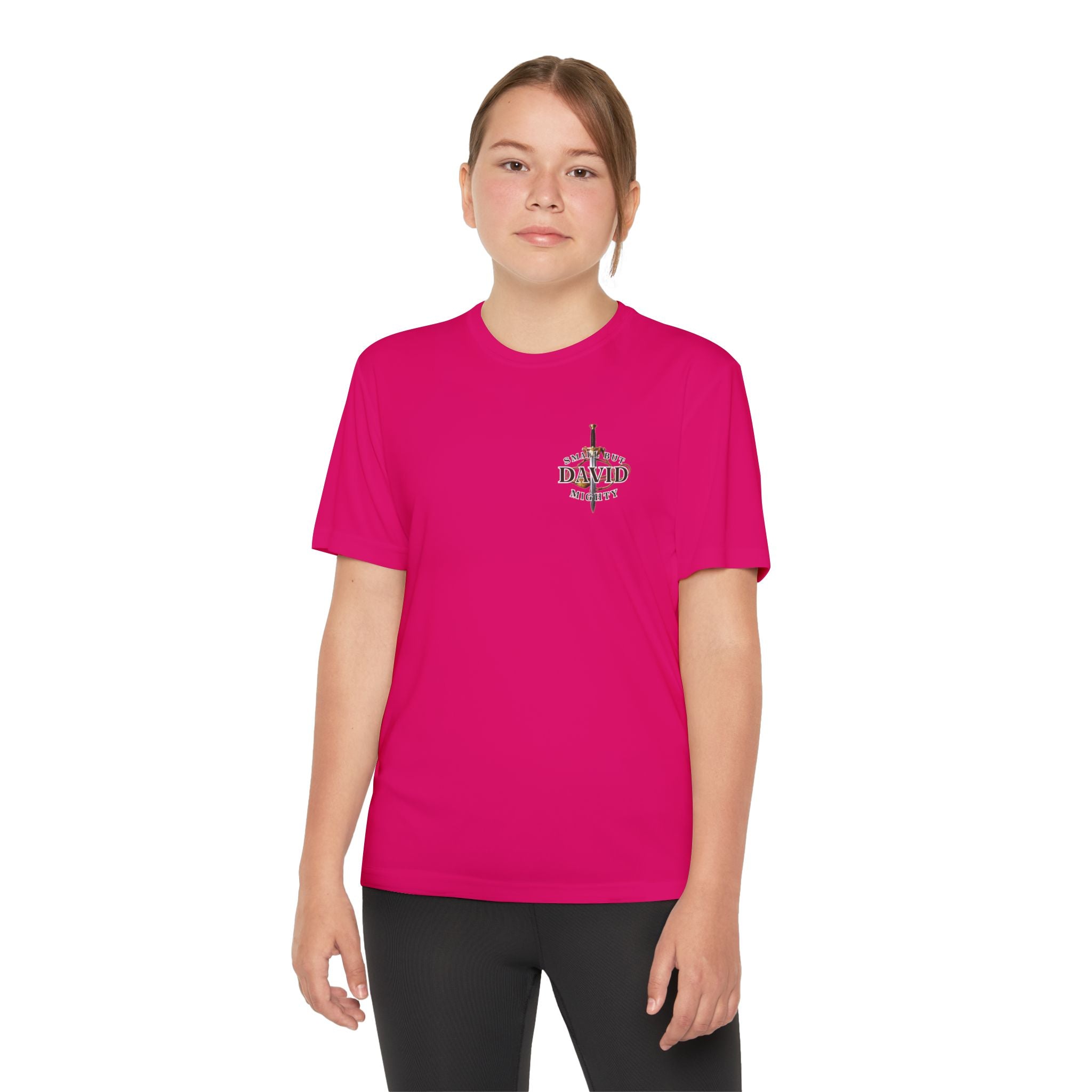 1 Timothy 4:12: 'Small But Mighty' Stones Youth Competitor Tee