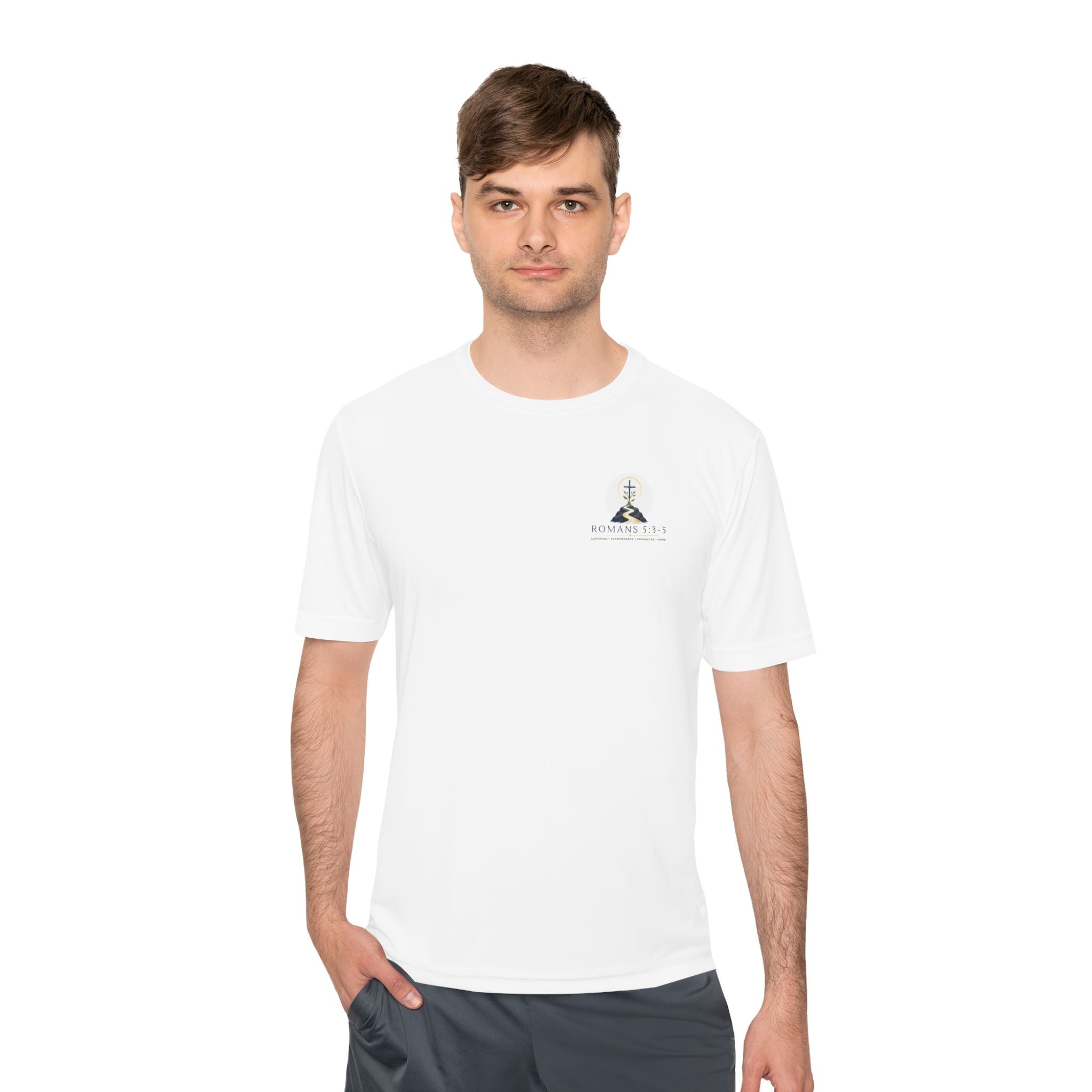 Romans 5:3-5 Christian workout T-Shirt