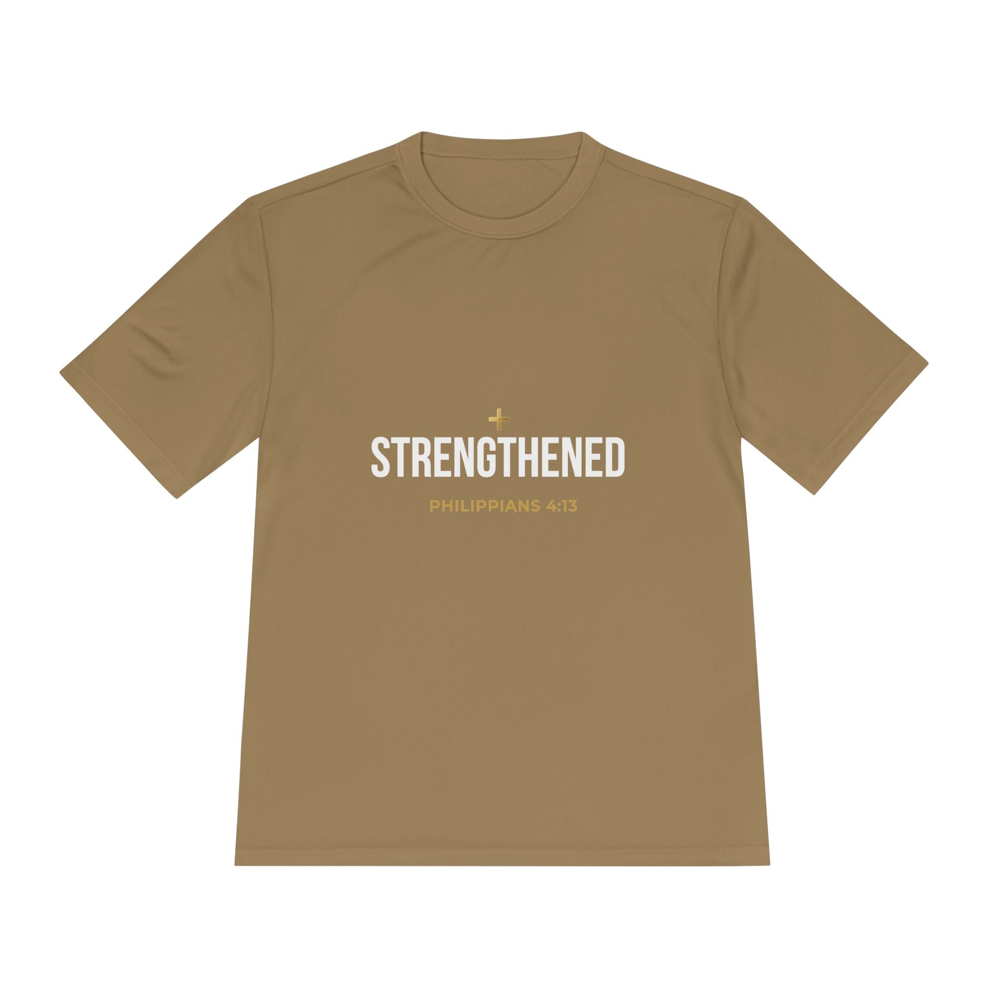 Philippians 4:13: 'Strengthen' Moisture-Wicking Tee
