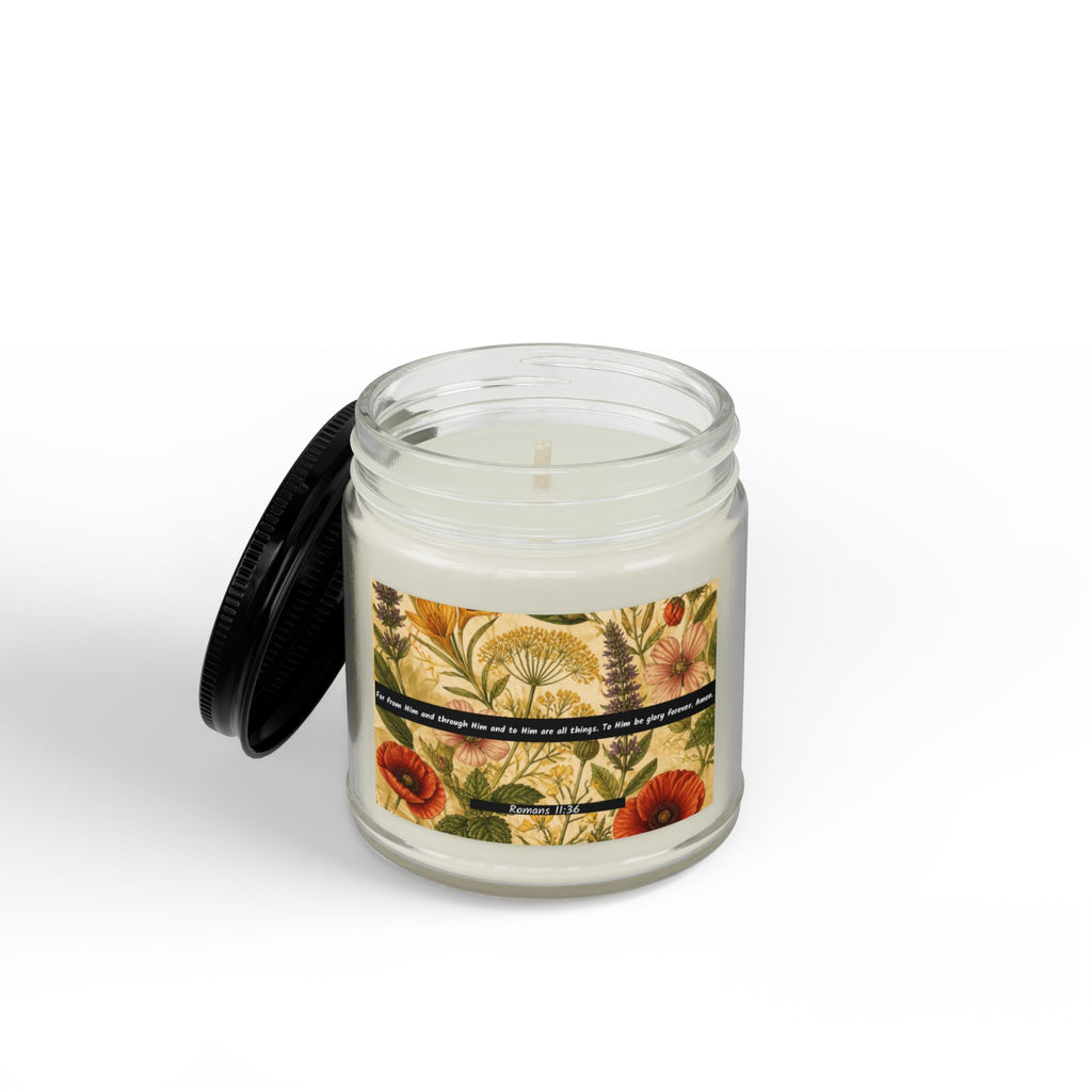 Romans 11:36: Botanical Design — Soy Candle (4oz & 9oz)