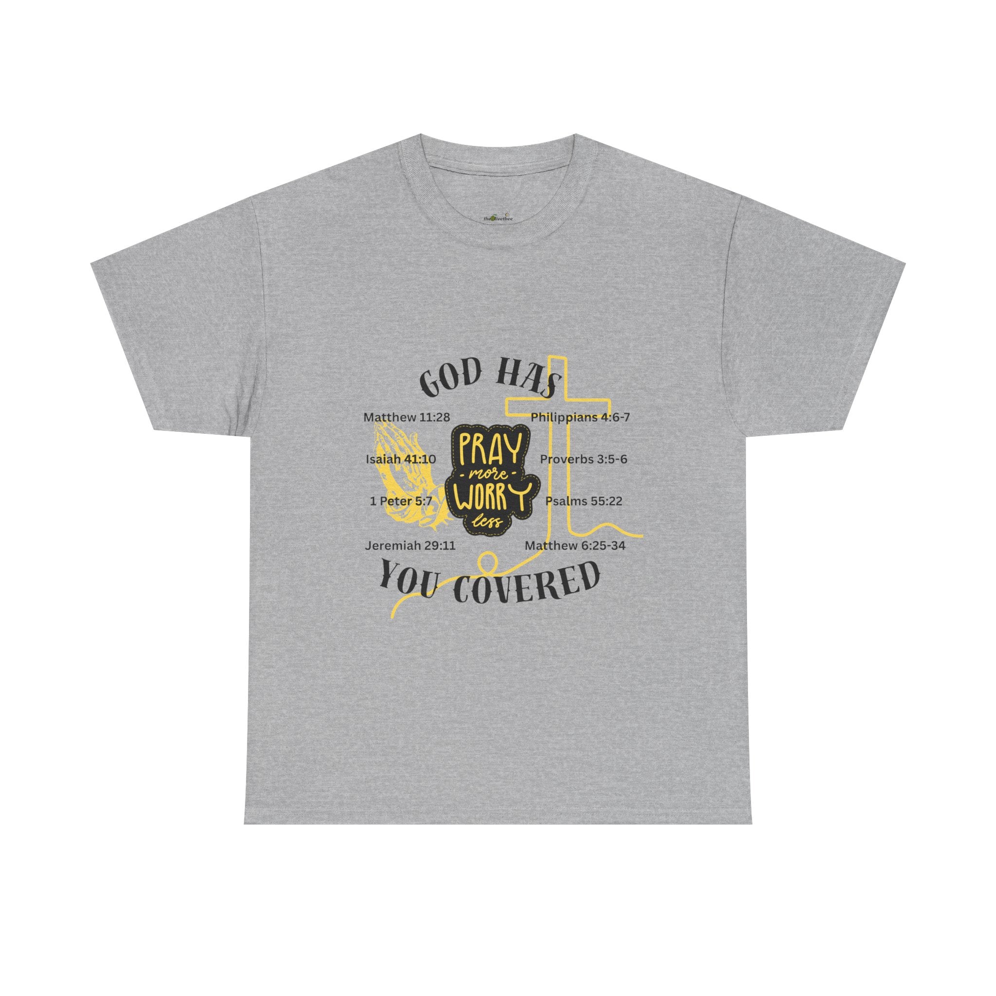 “Pray More, Worry Less” — T-Shirt
