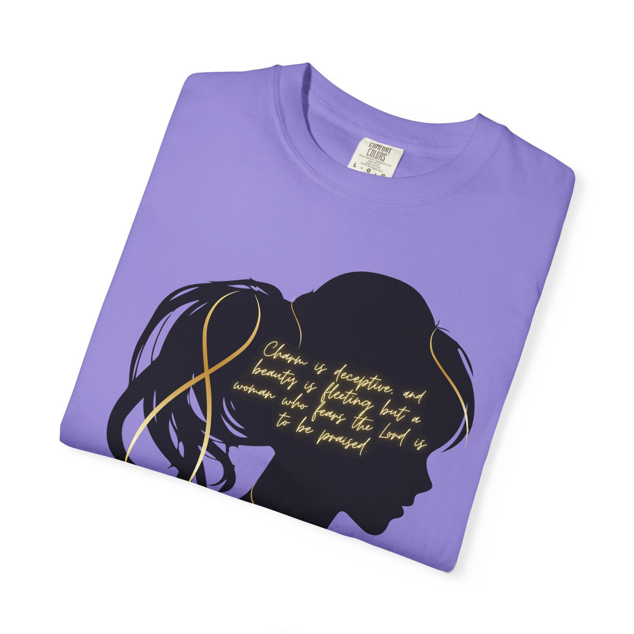 Proverbs 31:30 Gold Heart- T-Shirt