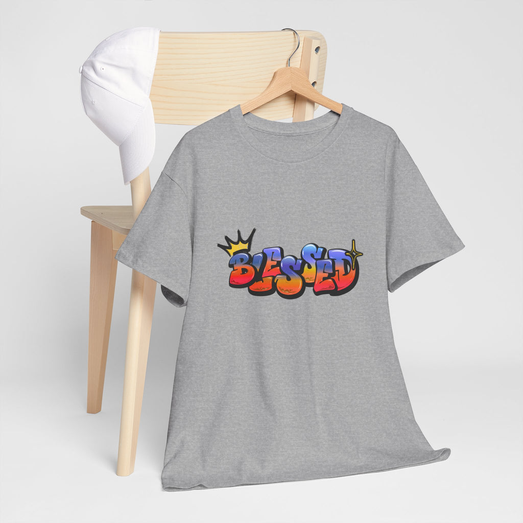 'Blessed' Crown Graffiti Tee