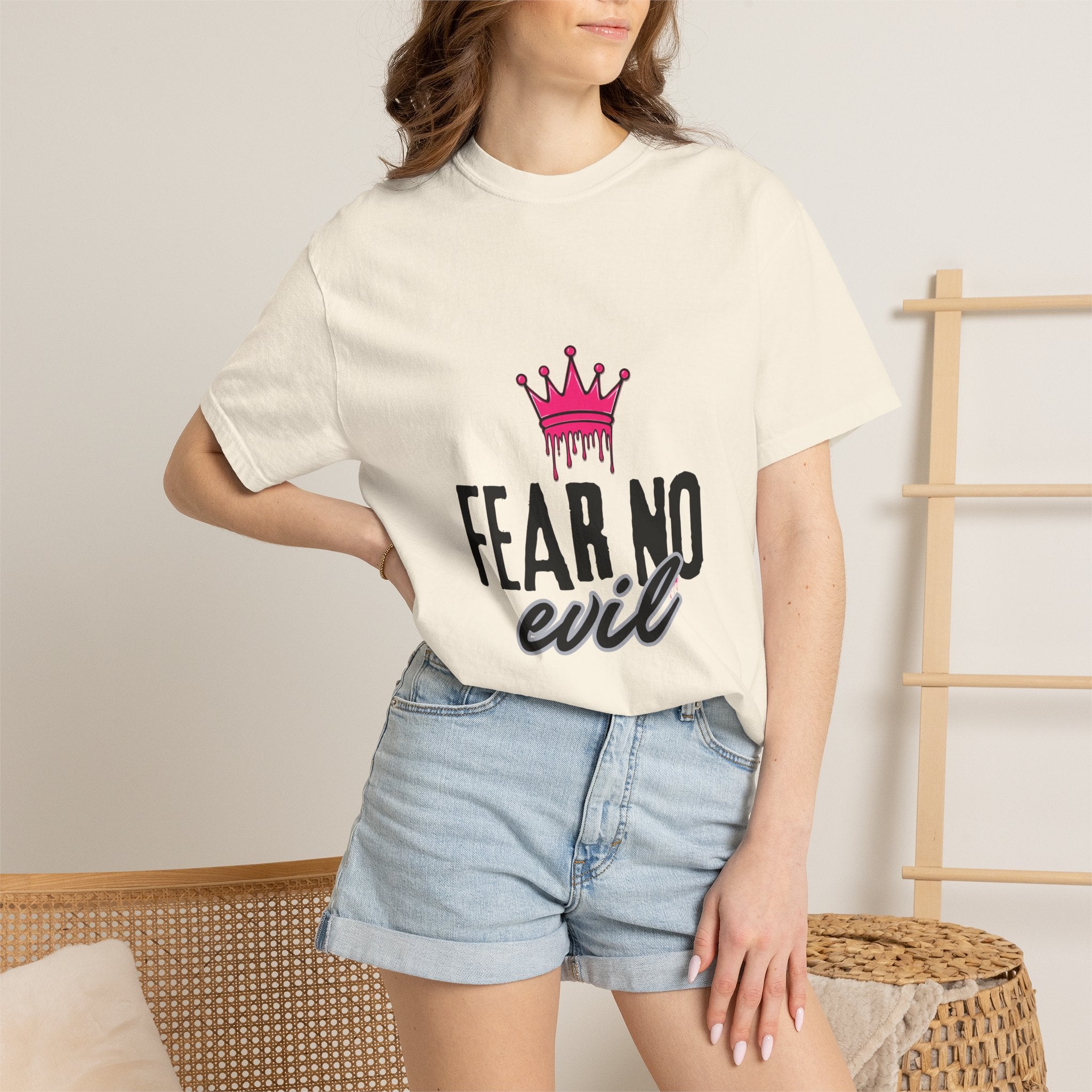 'Fear No Evil' Crown Pink