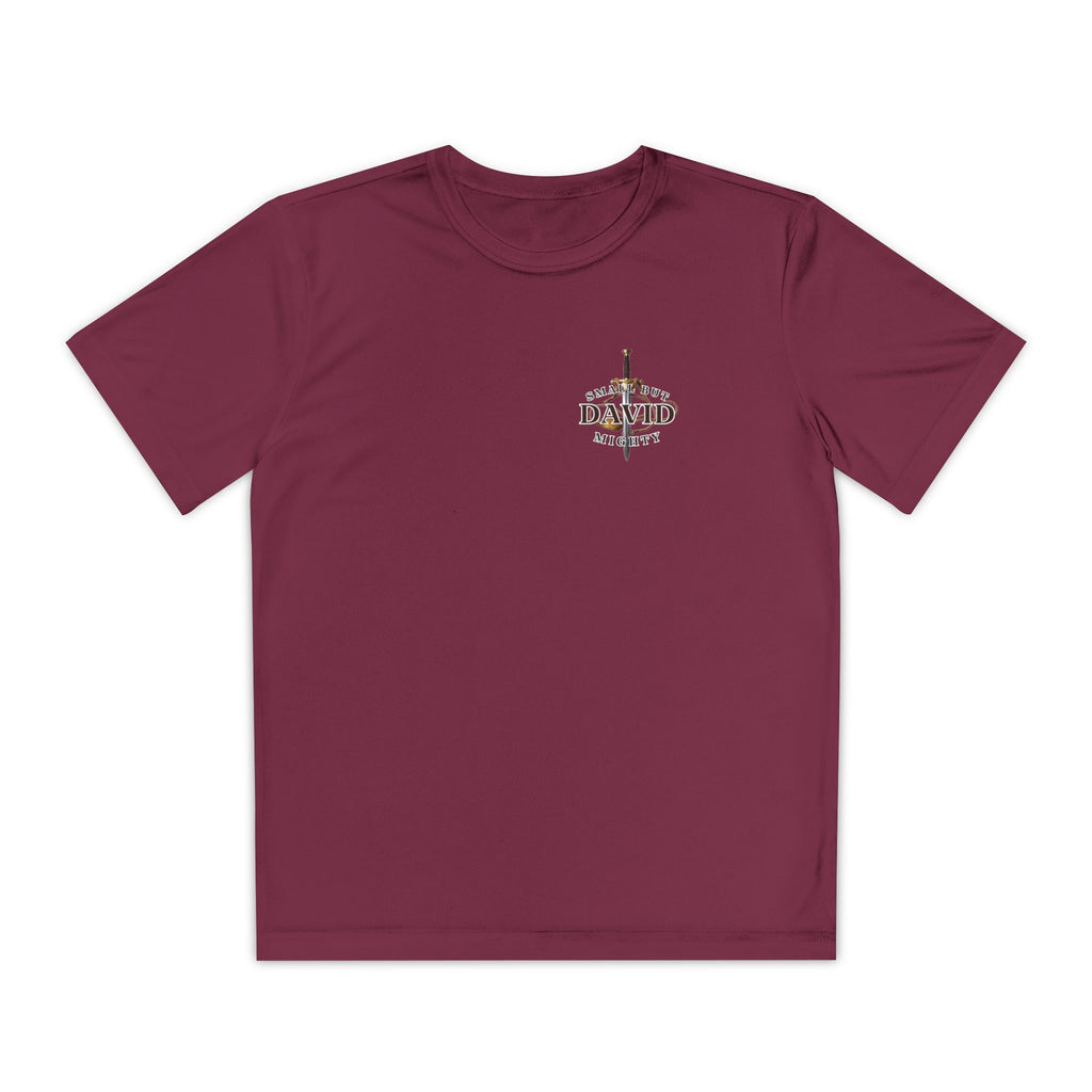 1 Timothy 4:12: 'Small But Mighty' Stones Youth Competitor Tee