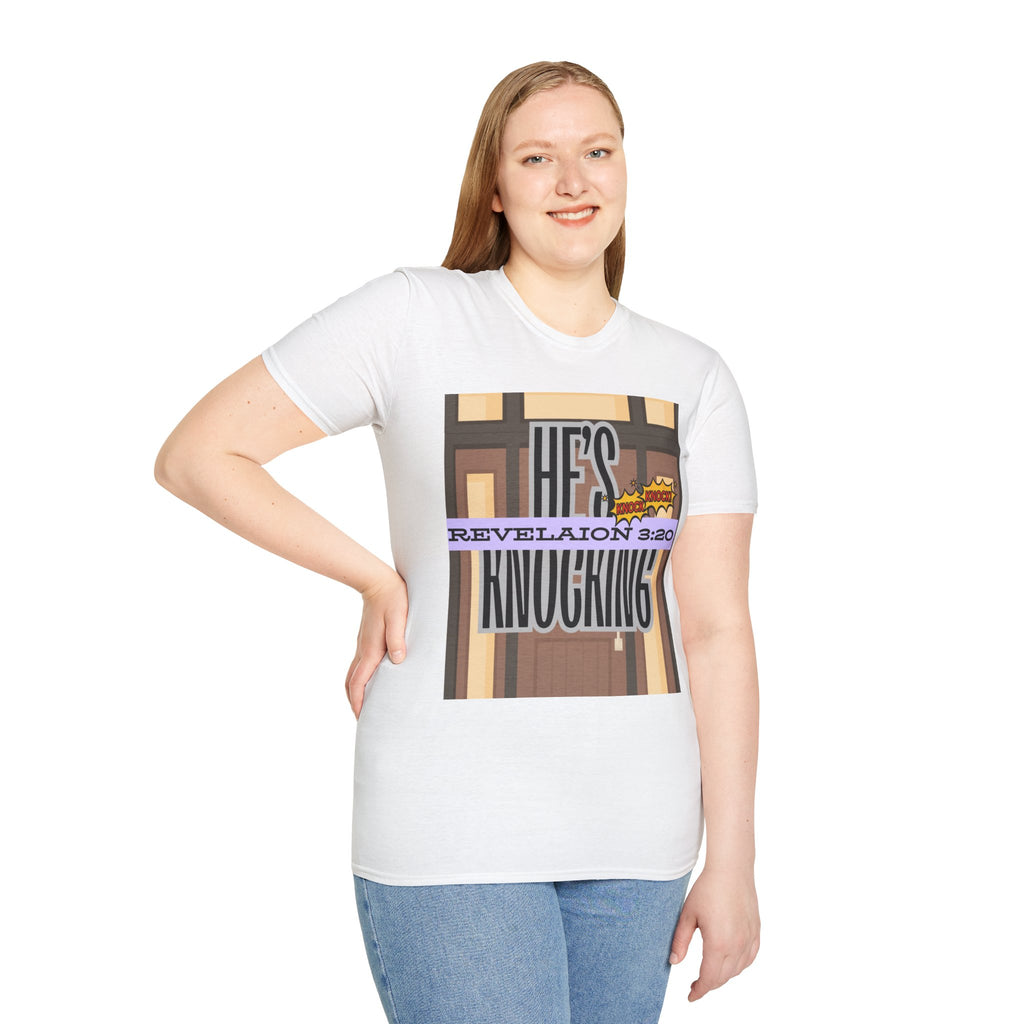 “He’s Knocking” Revelation 3:20 — Graphic T‑Shirt