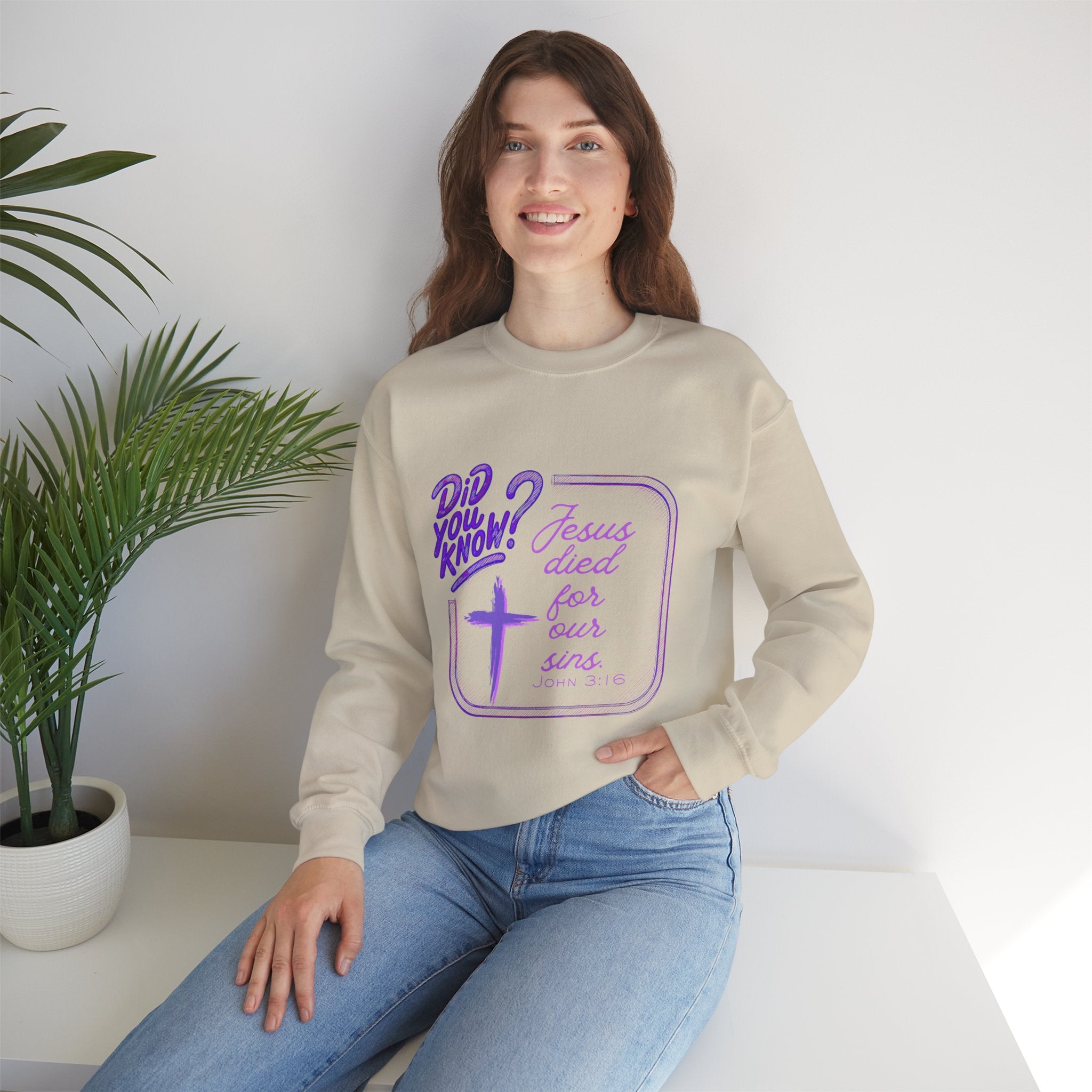 "Did You Know? Jesus Died For Our Sins" - Crewneck Sweatershirt