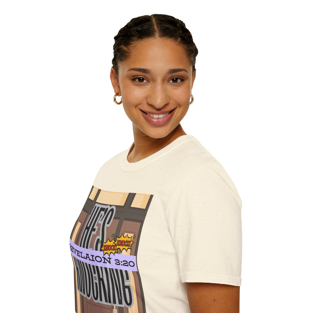 “He’s Knocking” Revelation 3:20 — Graphic T‑Shirt