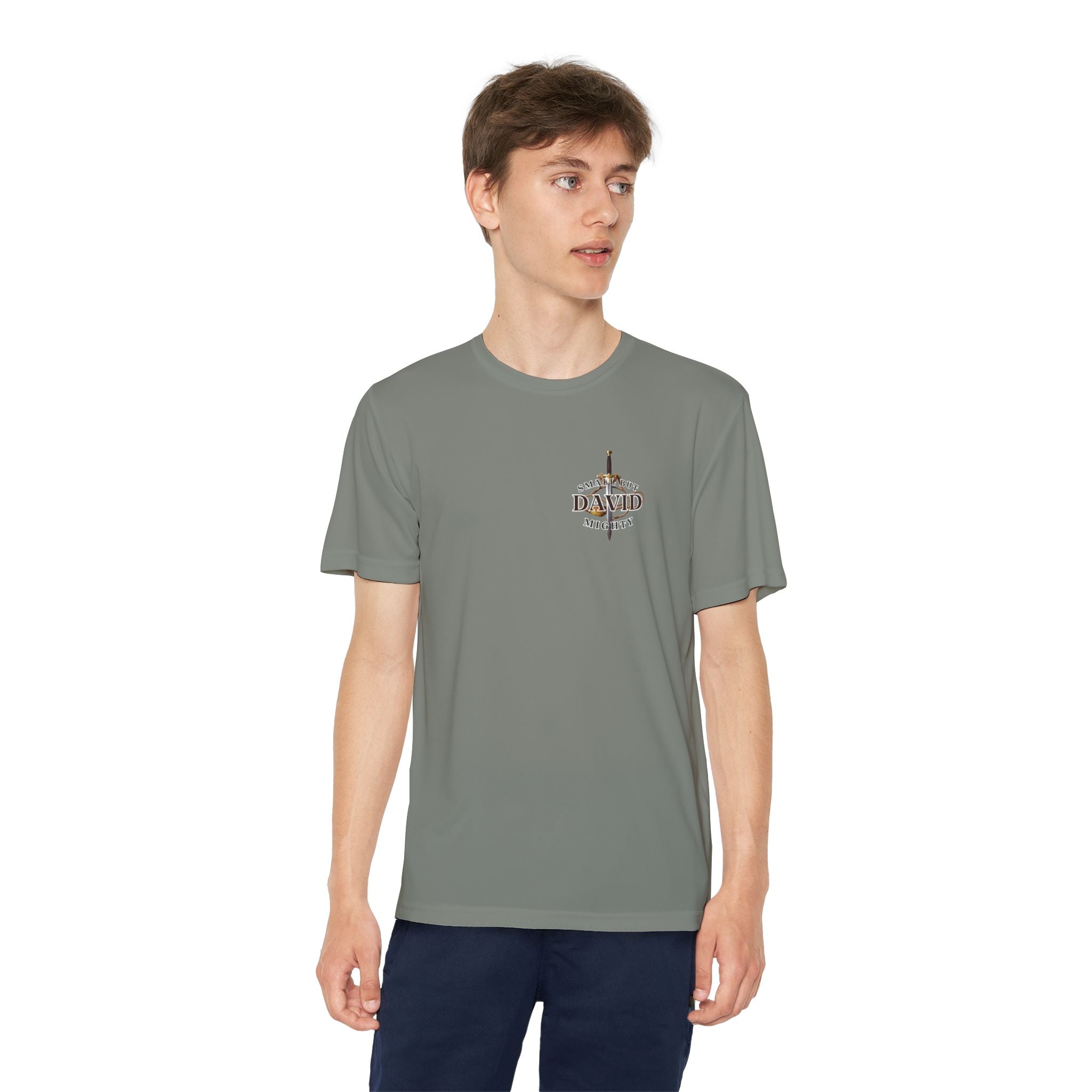 1 Timothy 4:12: 'Small But Mighty' Stones Youth Competitor Tee