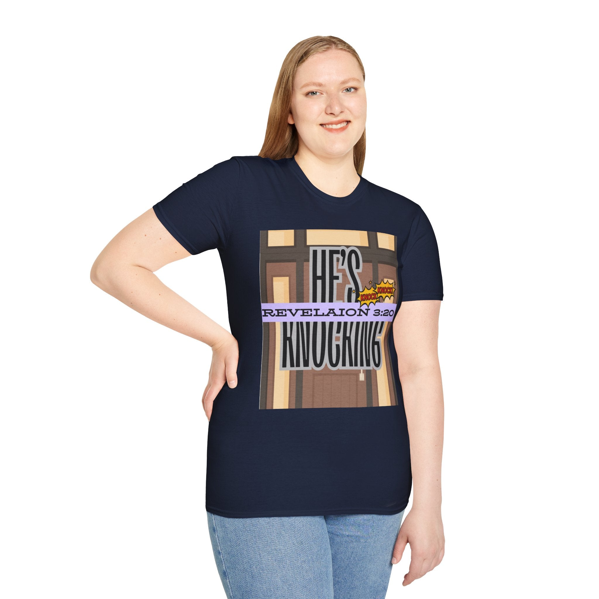 “He’s Knocking” Revelation 3:20 — Graphic T‑Shirt