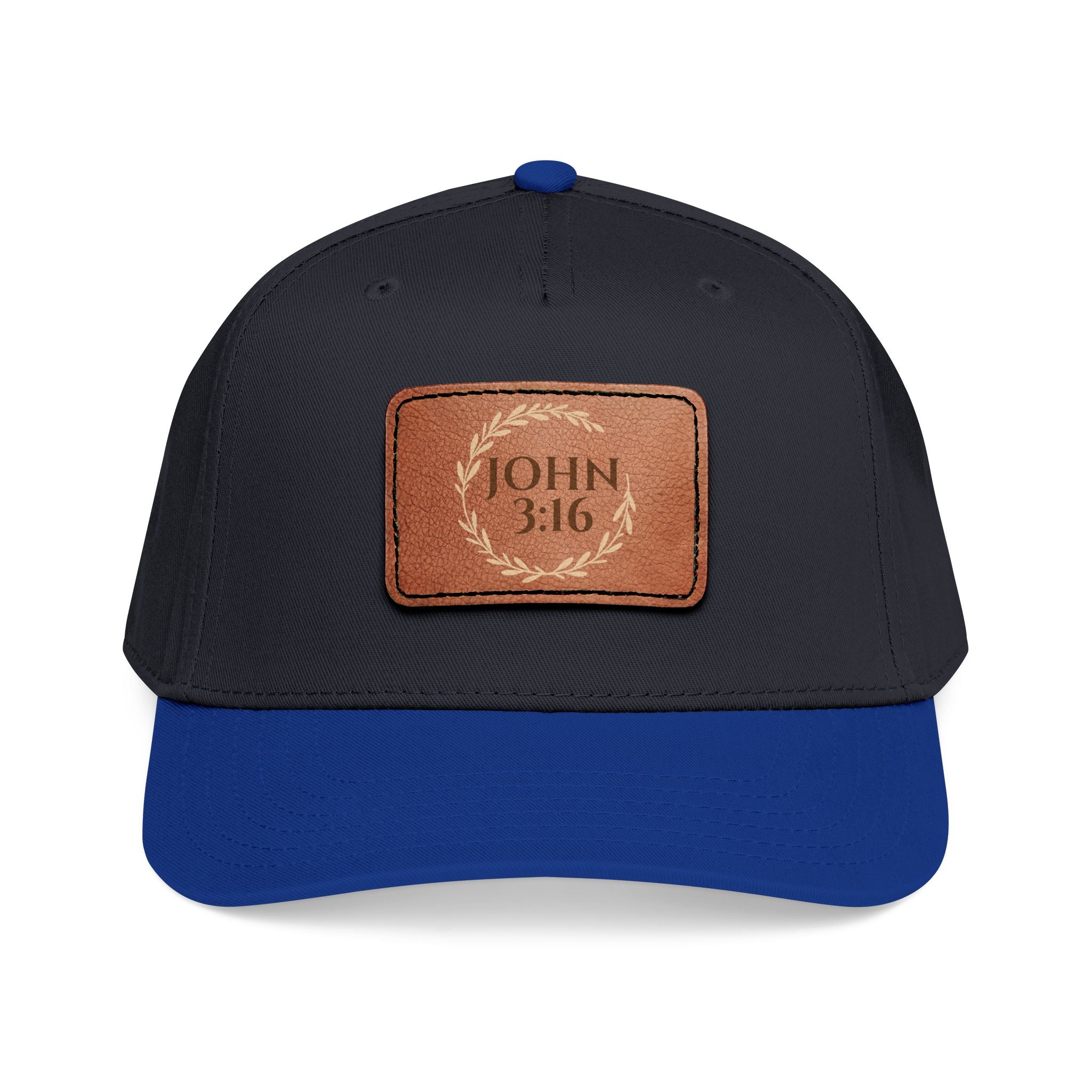 John 3:16 Leather Patch Baseball Cap