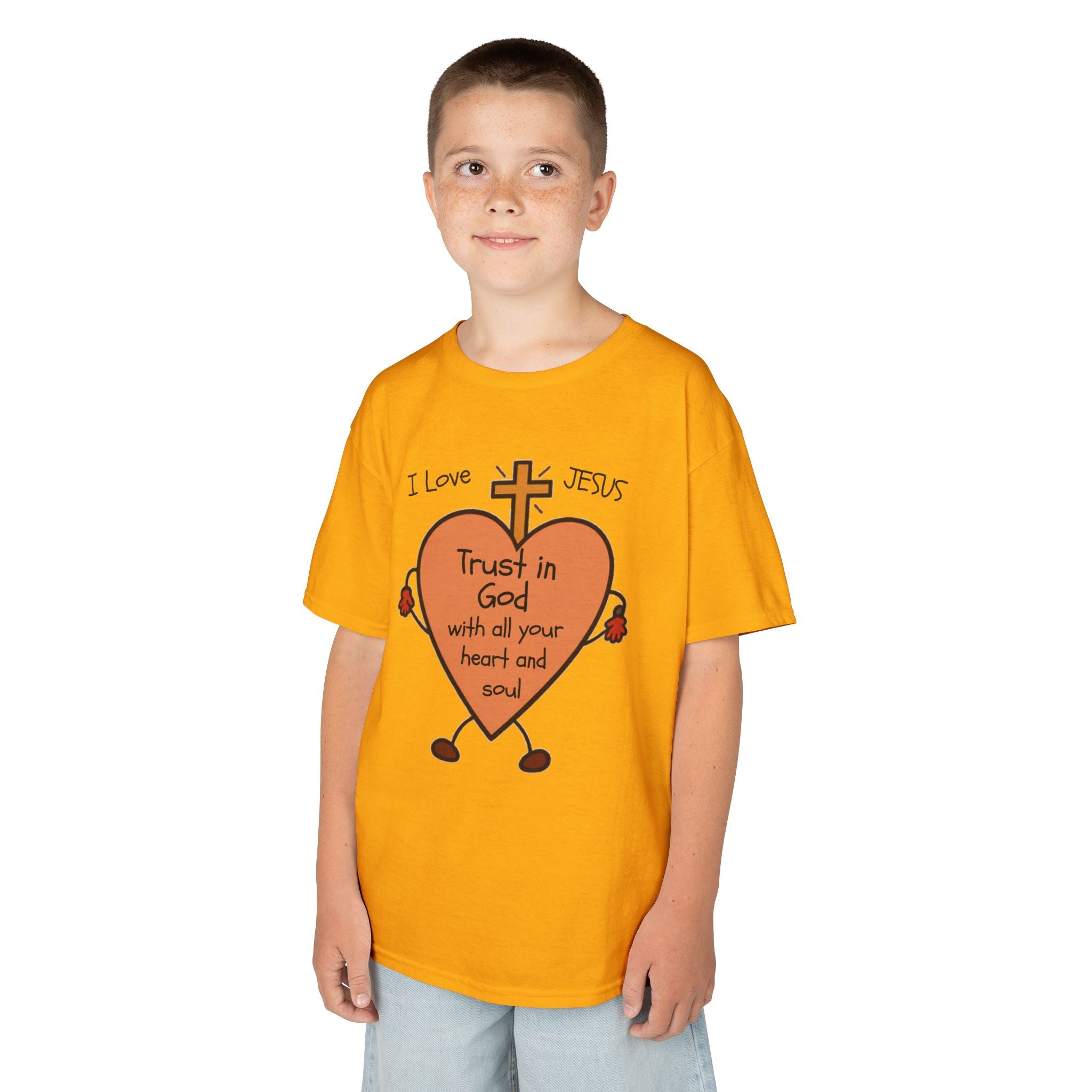 "Trust In God With Your Heart and Soul" - Kids Tee