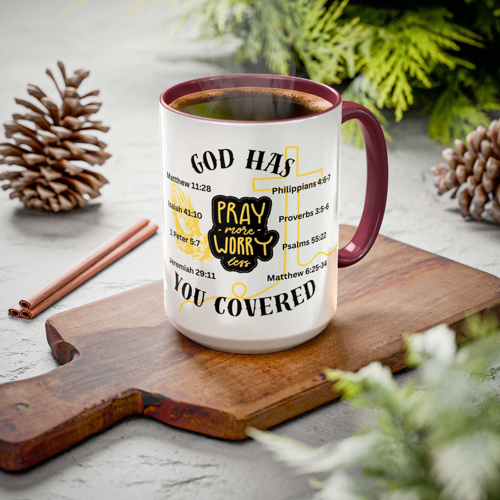 "Pray More, Worry Less" Mug  (11oz/15oz)
