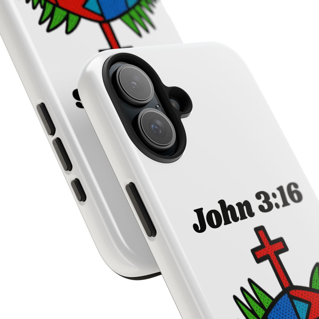 John 3:16 Christian Phone Case — Tough Religious Bible Verse Design