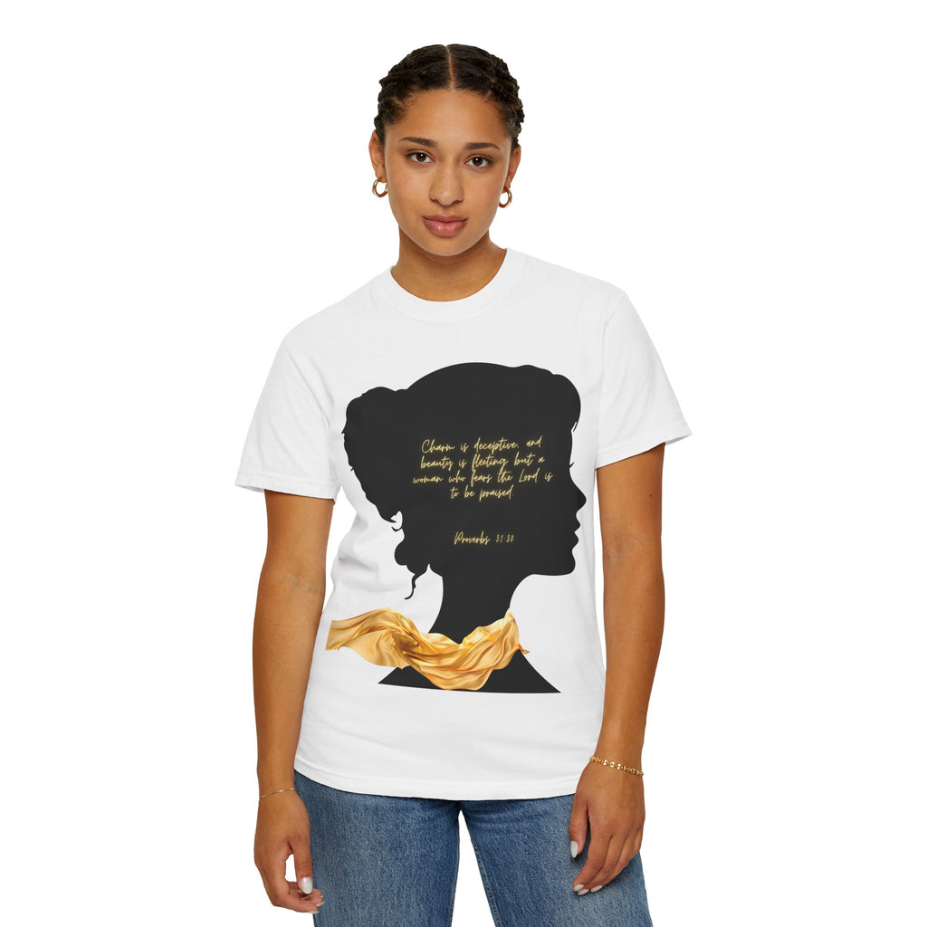 Proverbs 31:30 Gold Scarf - T-Shirt