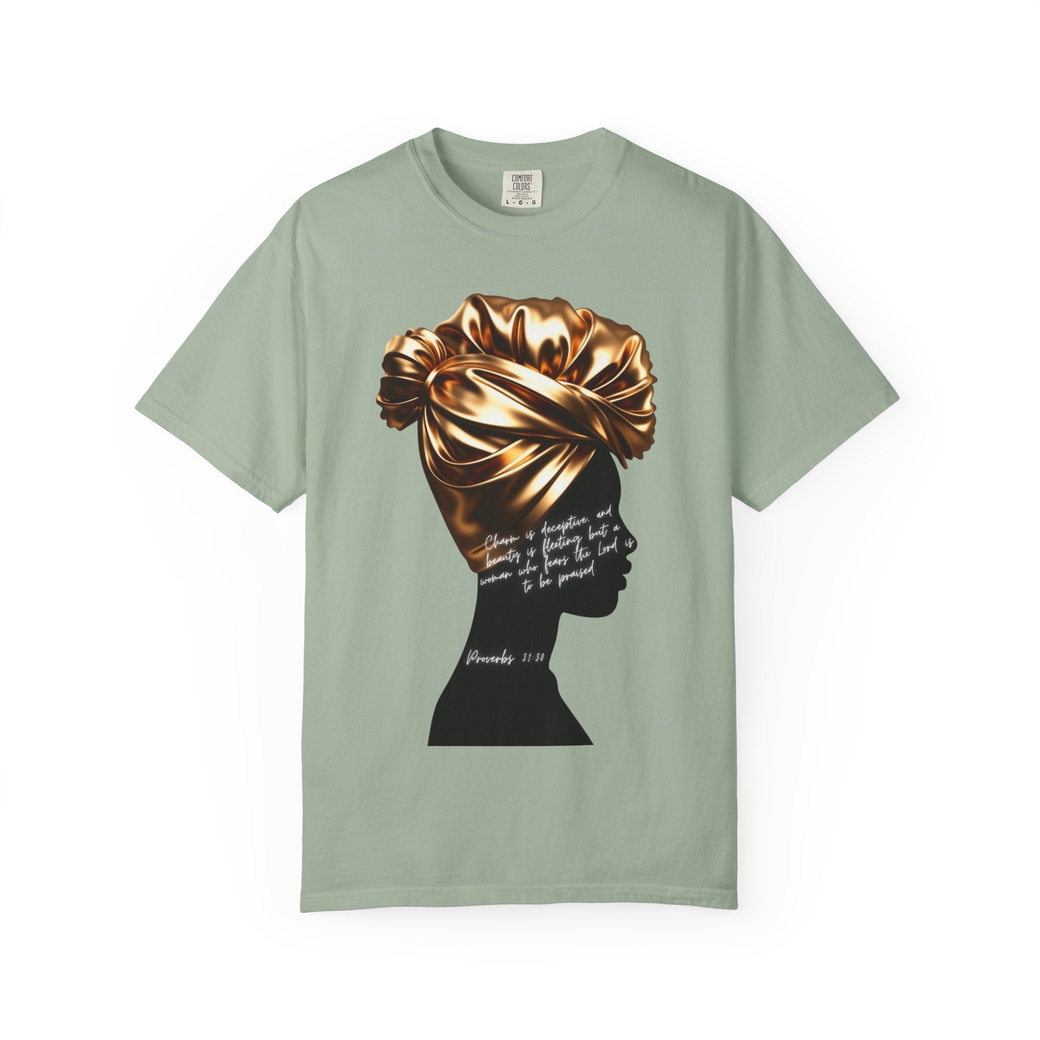 Proverbs 31:30 Gold Headwrap- T-Shirt