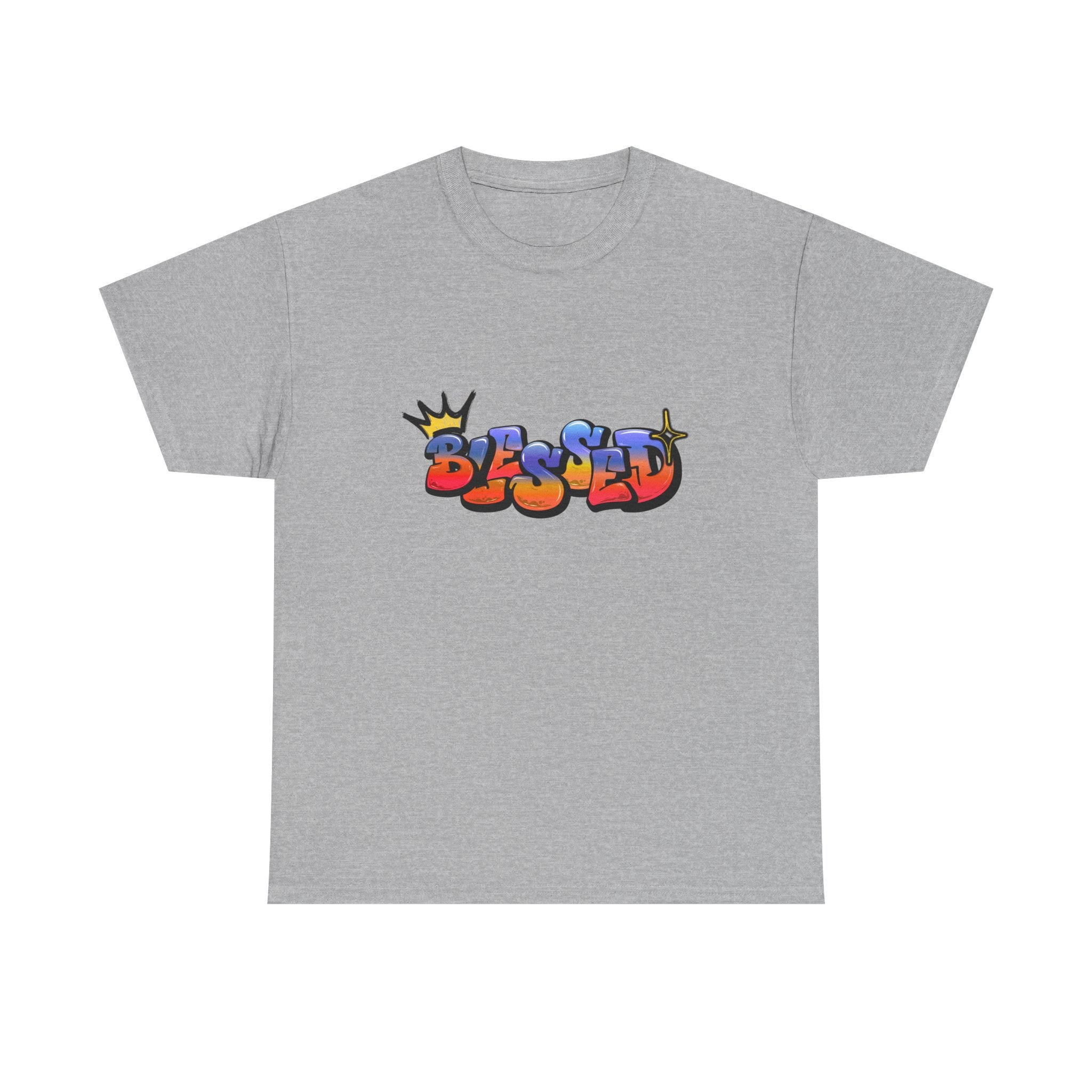 'Blessed' Crown Graffiti Tee