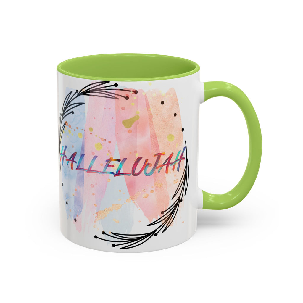 'Hallelujah'  —  Watercolor Accent Coffee Mug (11/15oz)