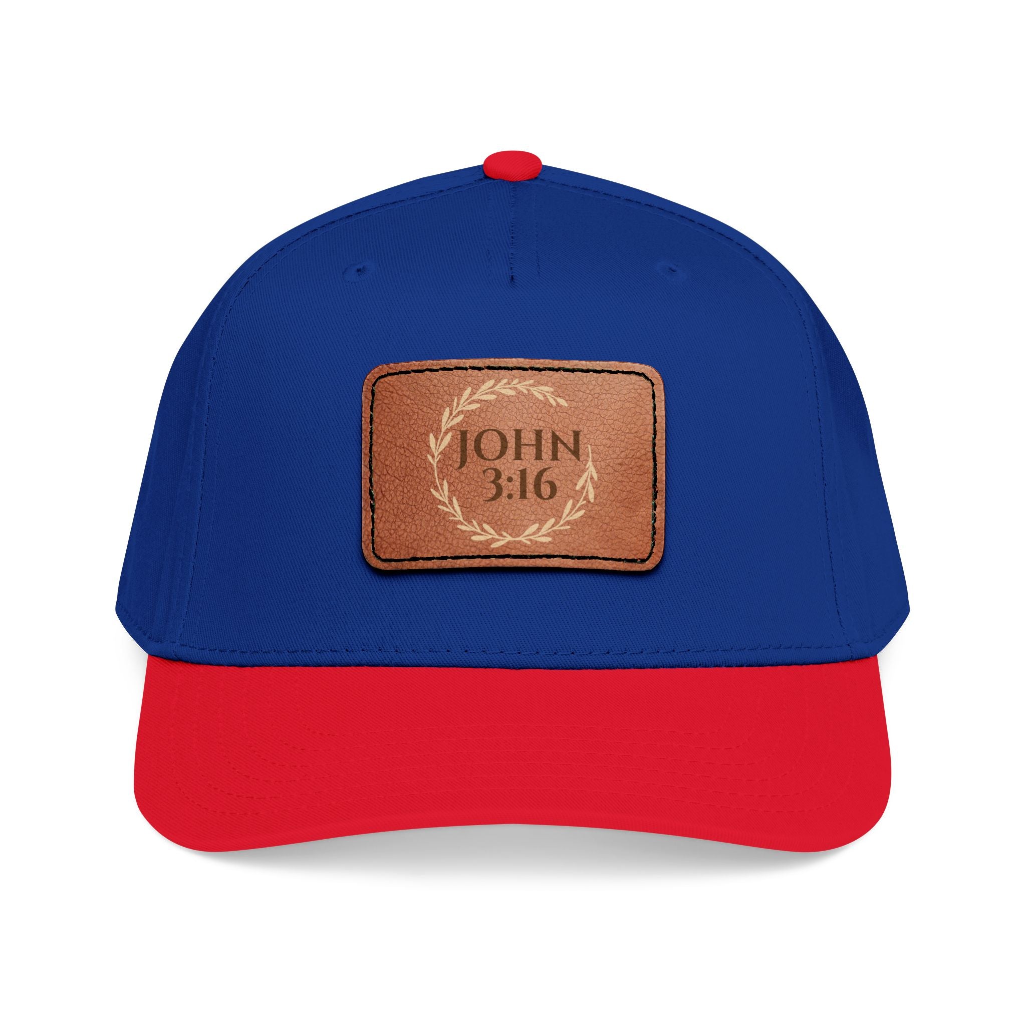 John 3:16 Leather Patch Baseball Cap