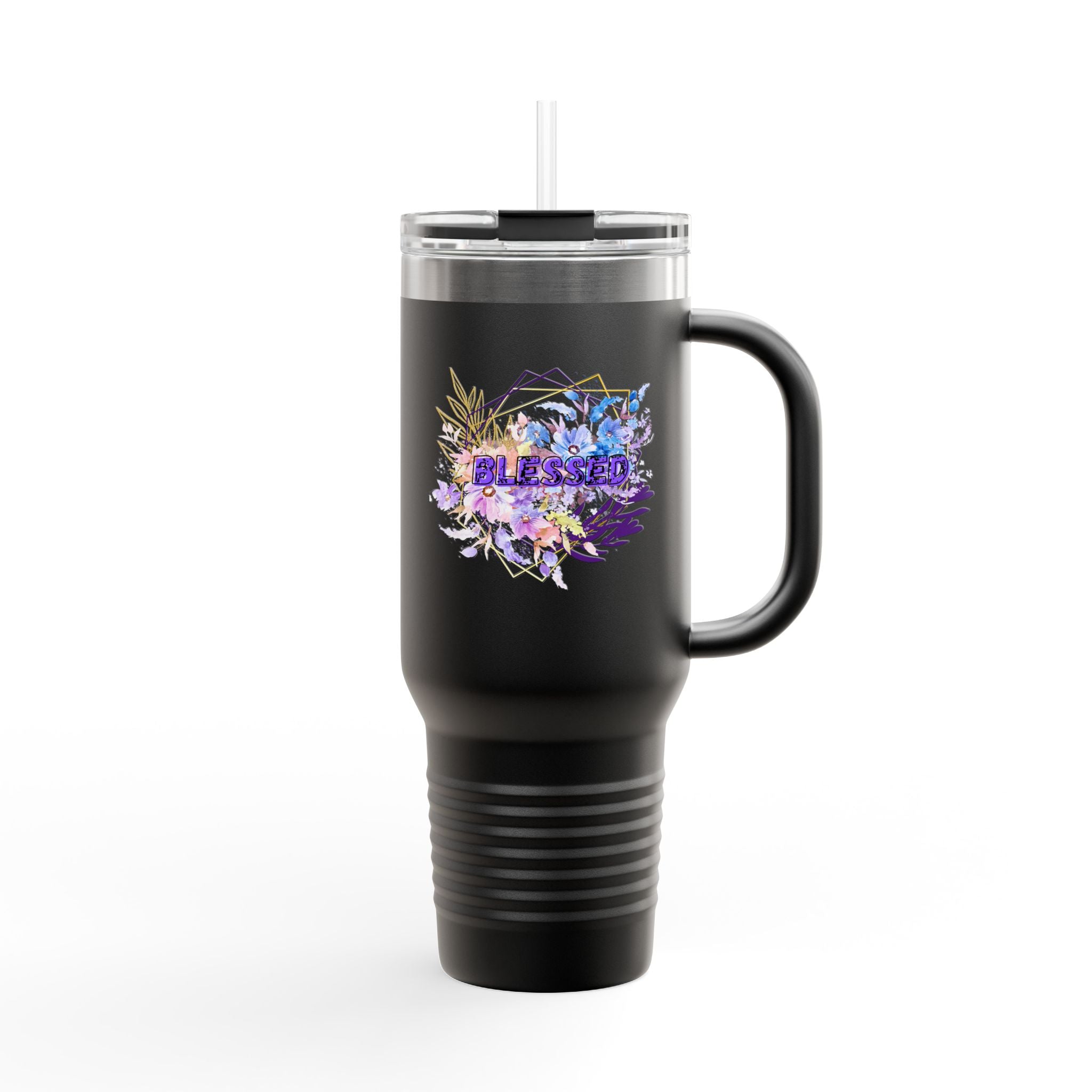 'Blessed' Floral Insulated Travel Mug  40oz
