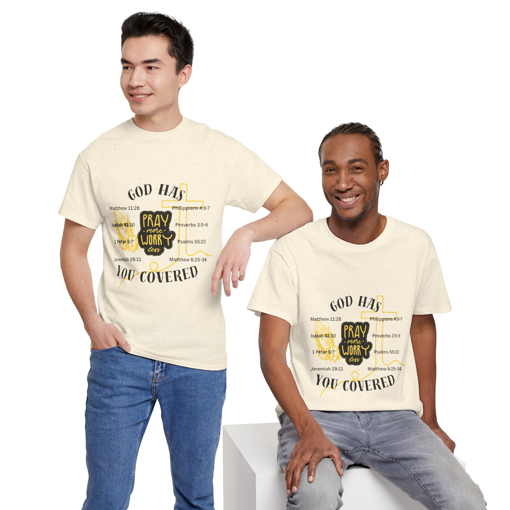 “Pray More, Worry Less” — T-Shirt