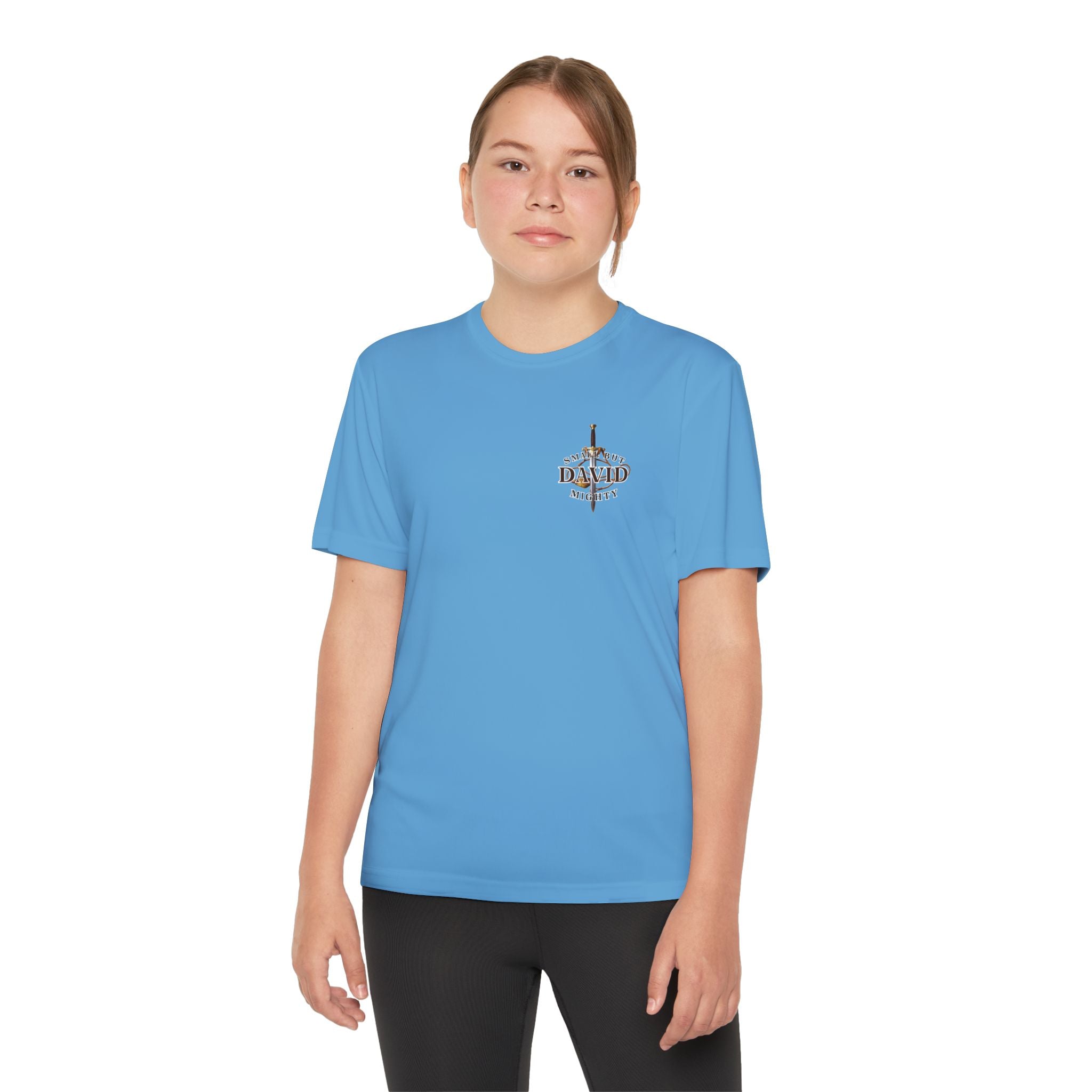 1 Timothy 4:12: 'Small But Mighty' Stones Youth Competitor Tee