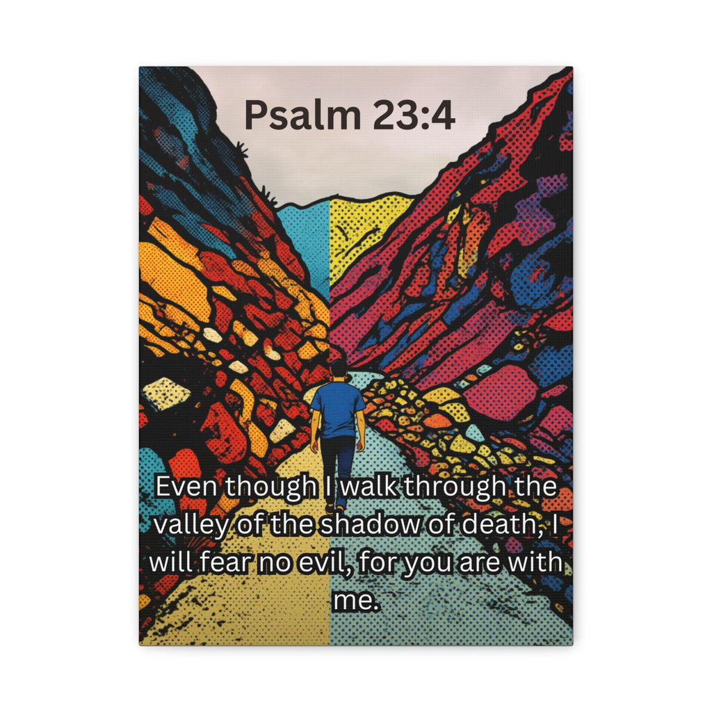 Psalm 23:4 - Wall Canvas