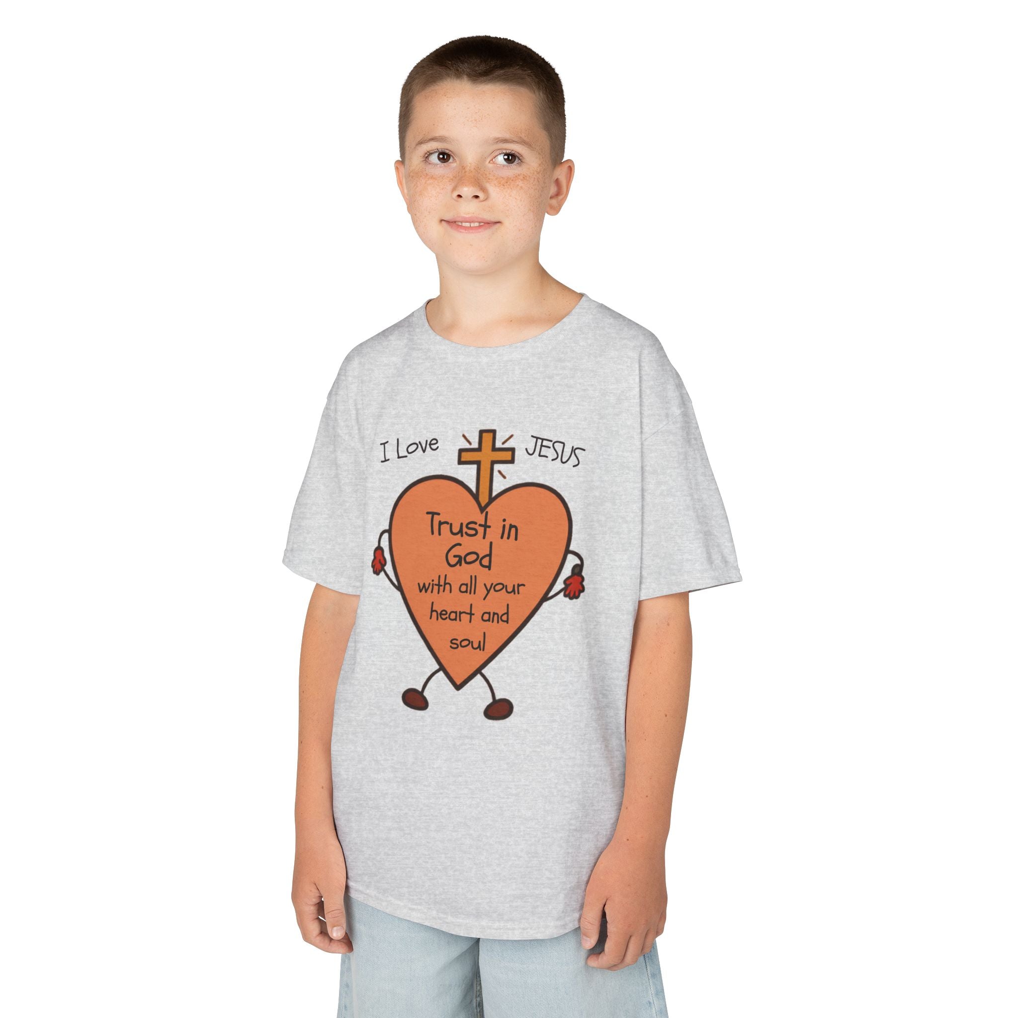 "Trust In God With Your Heart and Soul" - Kids Tee