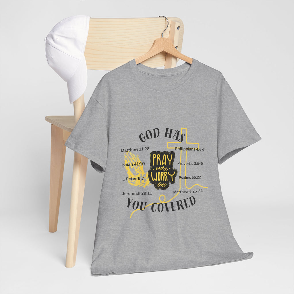 “Pray More, Worry Less” — T-Shirt