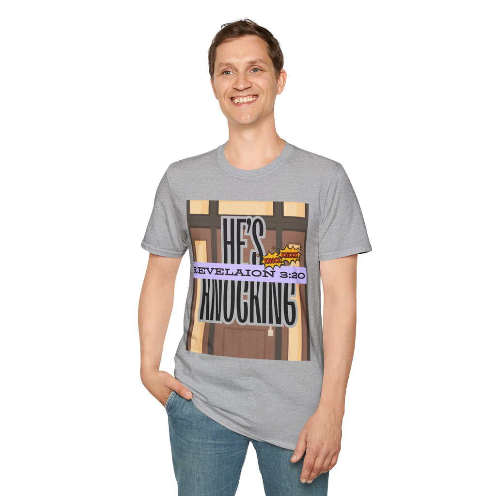 “He’s Knocking” Revelation 3:20 — Graphic T‑Shirt