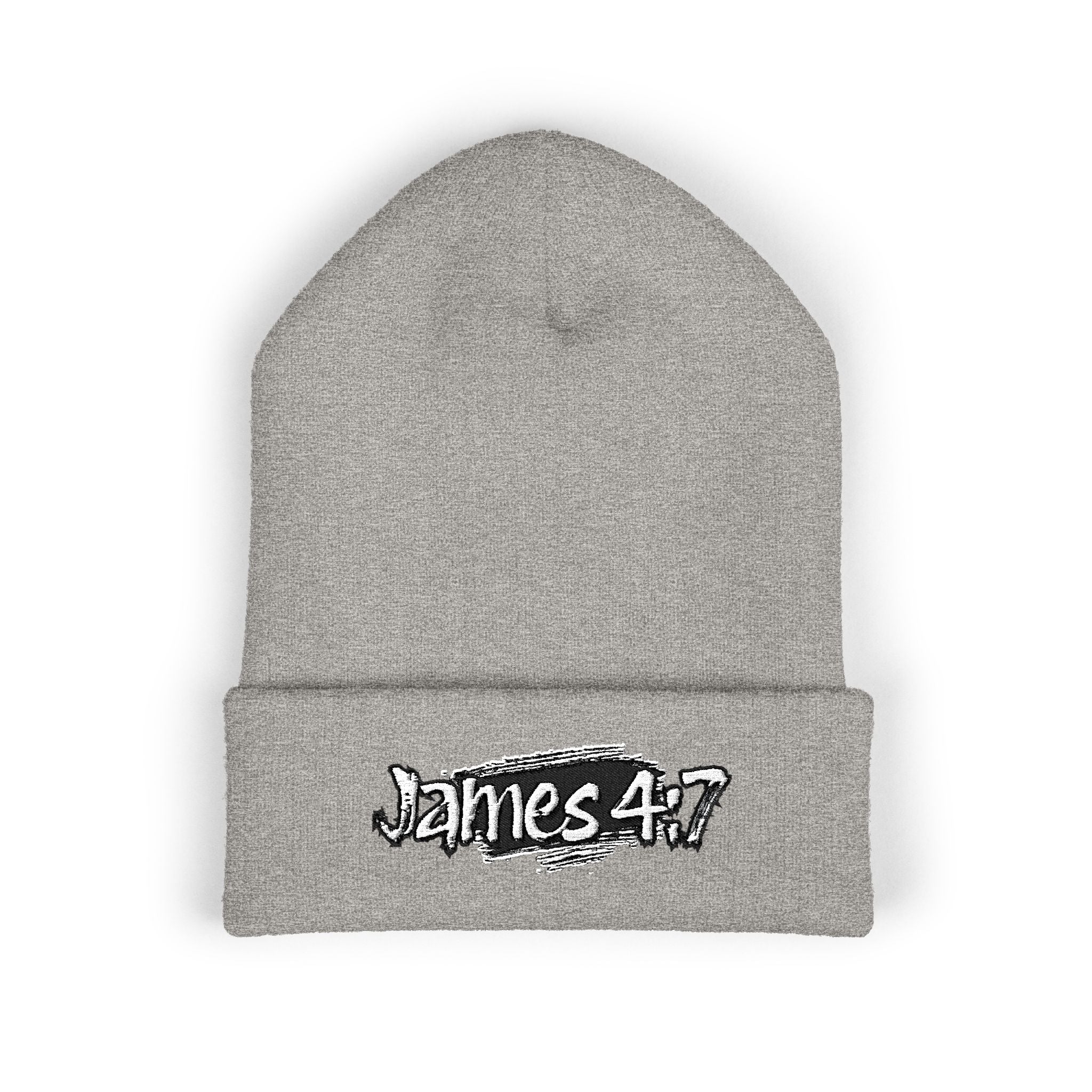 James 4:7 Embroidered Cuffed Beanie