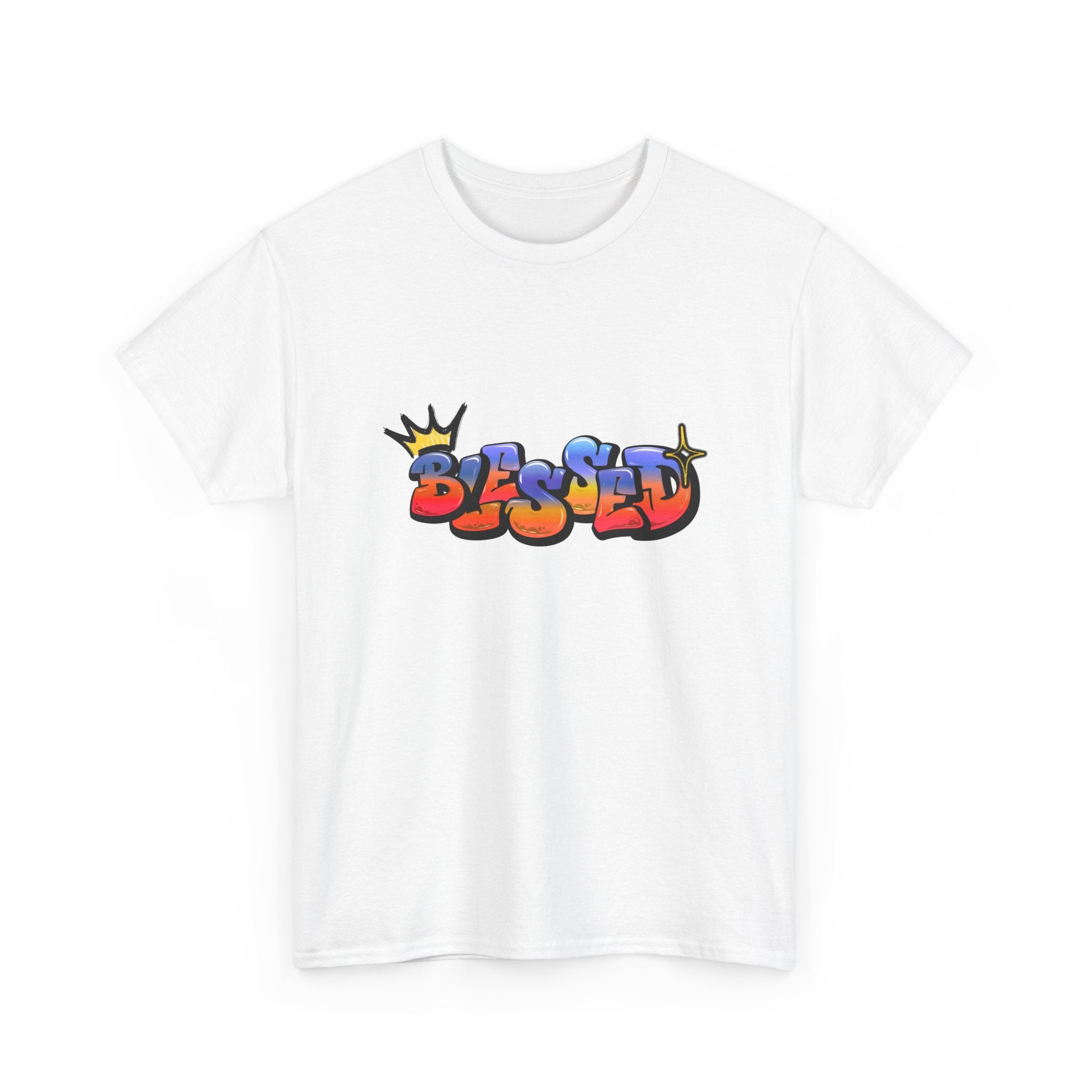 'Blessed' Crown Graffiti Tee