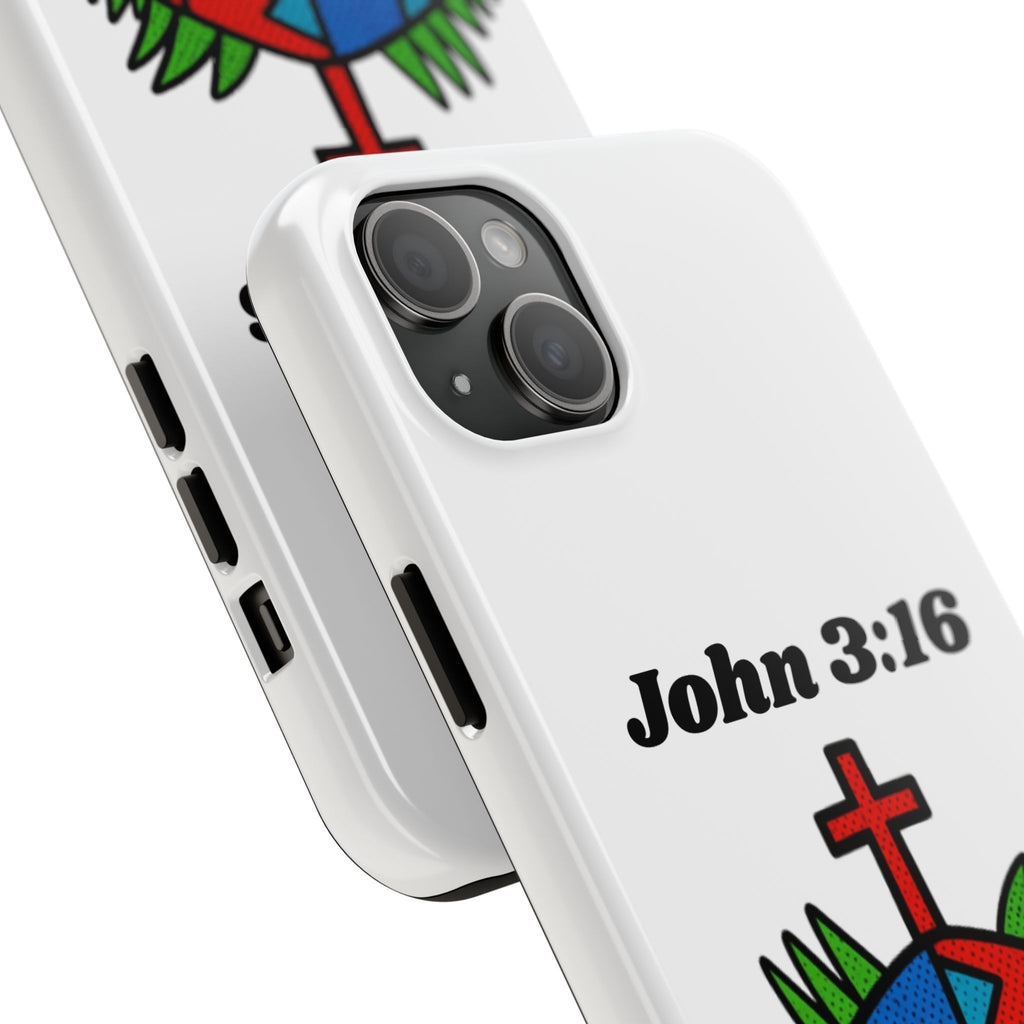 John 3:16 Christian Phone Case — Tough Religious Bible Verse Design