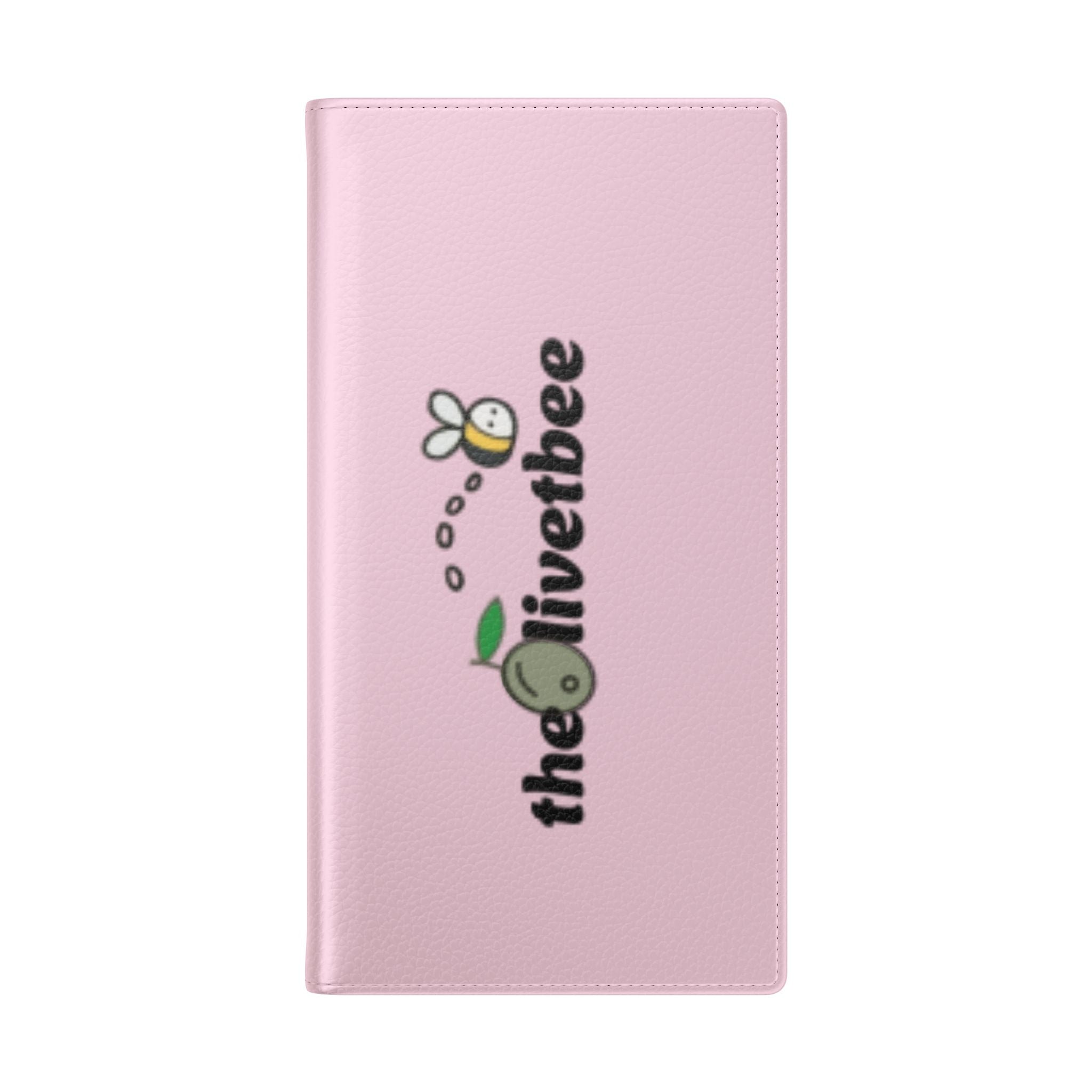 Pink Bee Logo Flip Phone Case — theOlivetbee Wallet Cover