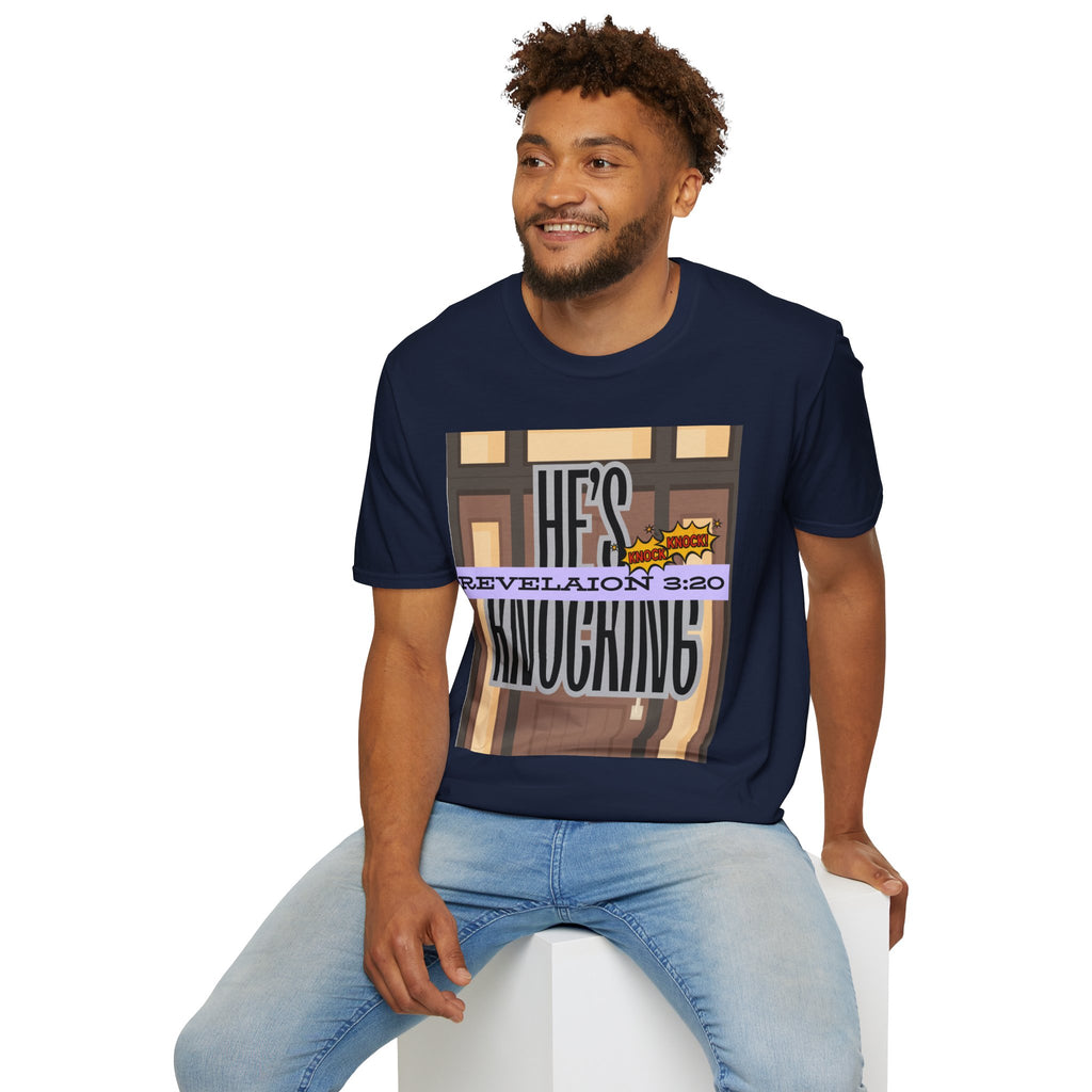 “He’s Knocking” Revelation 3:20 — Graphic T‑Shirt