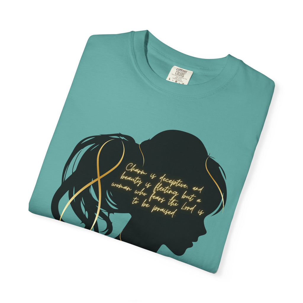 Proverbs 31:30 Gold Heart- T-Shirt