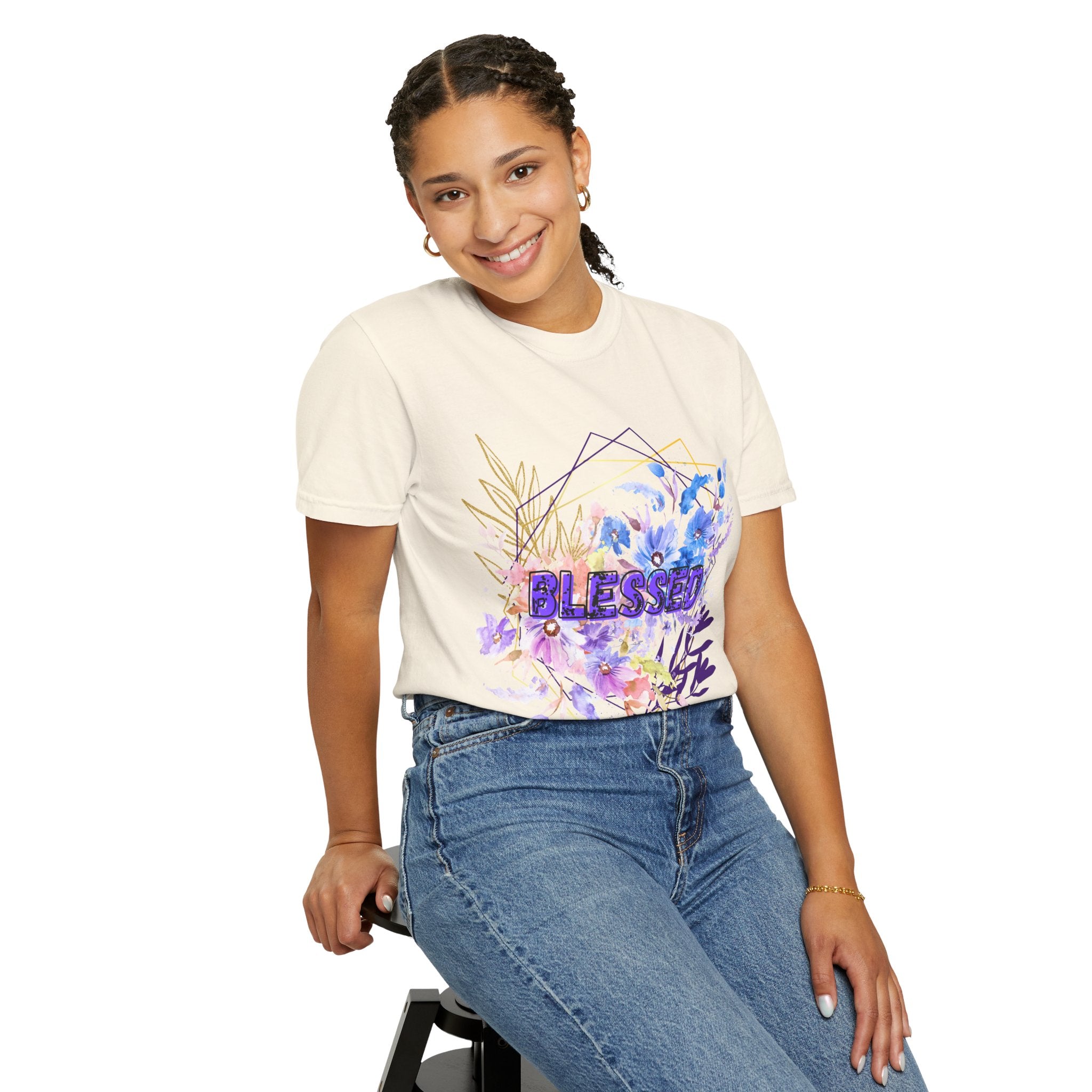 'Blessed'  — Floral T-Shirt