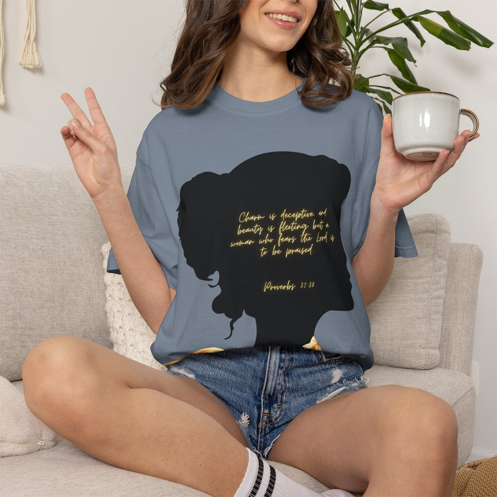 Proverbs 31:30 Gold Scarf - T-Shirt