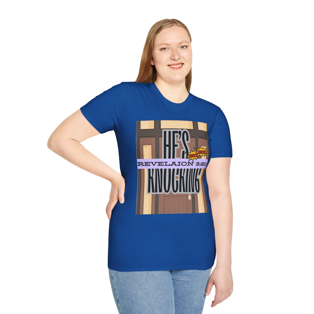 “He’s Knocking” Revelation 3:20 — Graphic T‑Shirt
