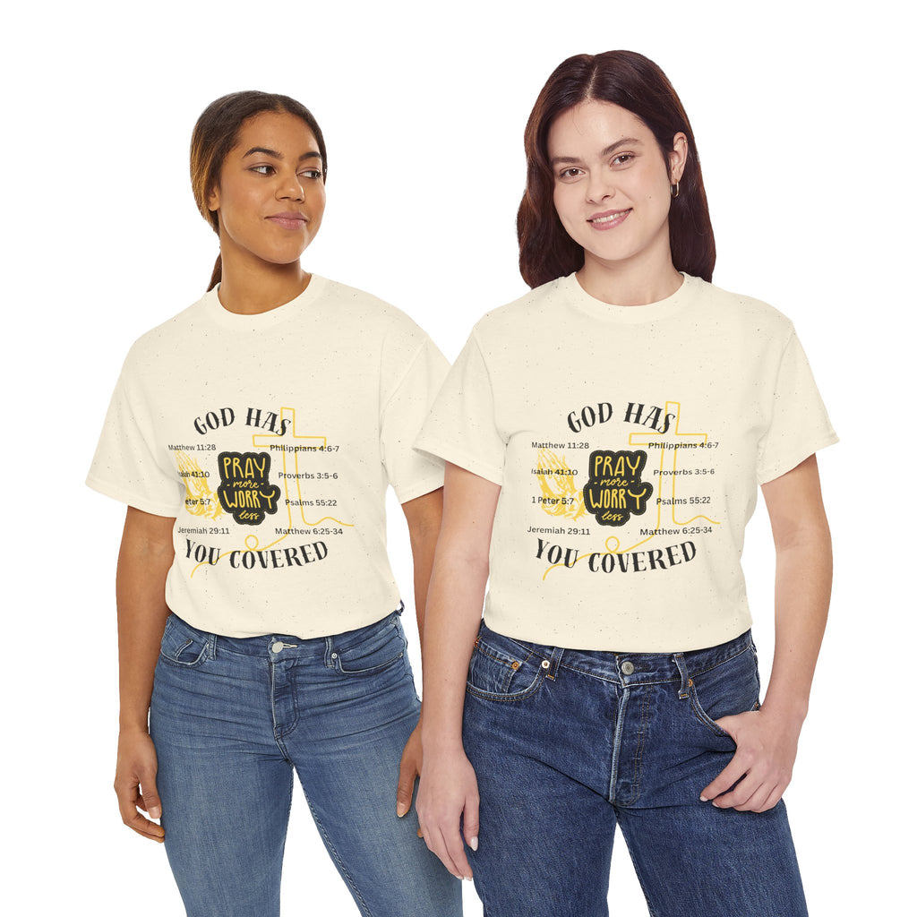 “Pray More, Worry Less” — T-Shirt