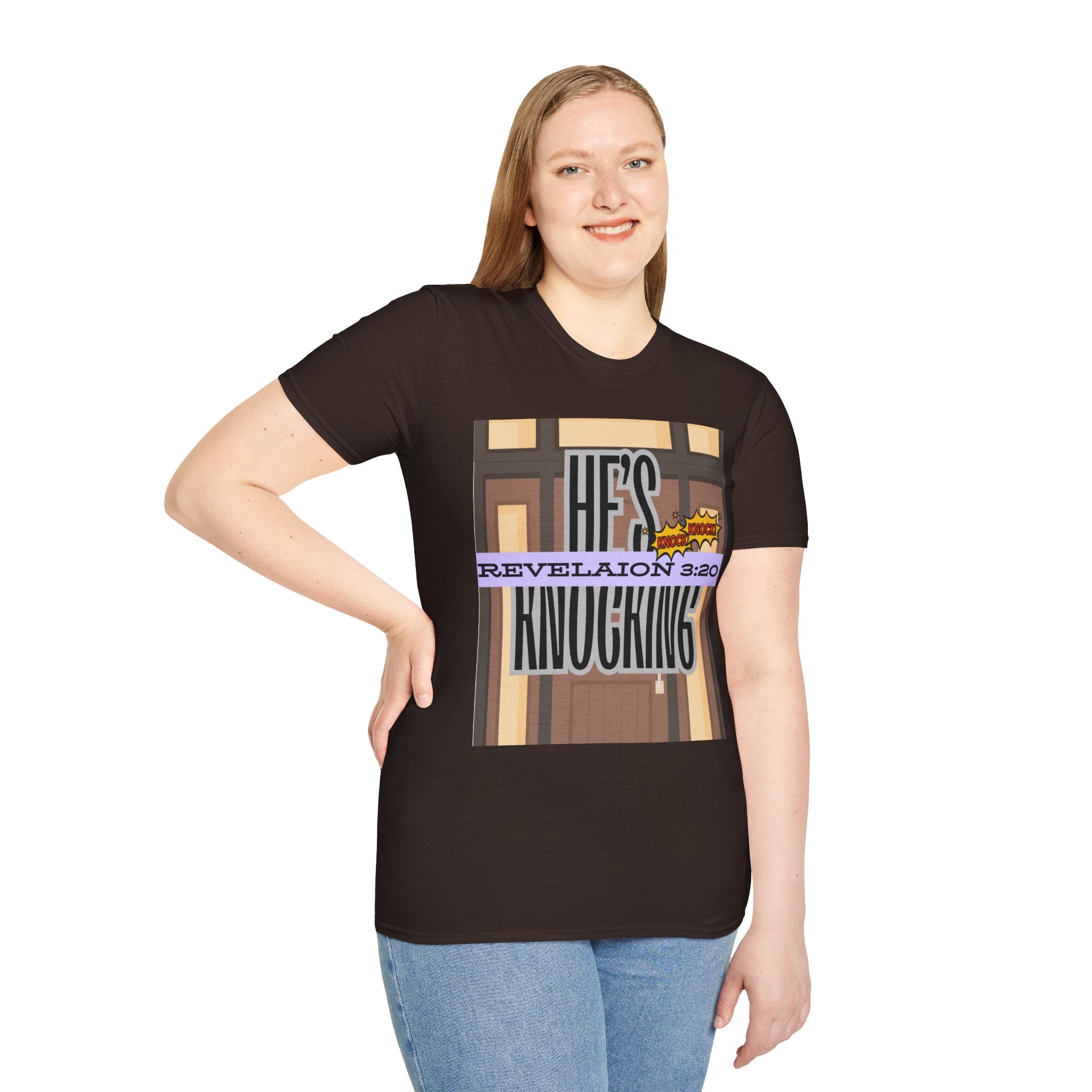 “He’s Knocking” Revelation 3:20 — Graphic T‑Shirt