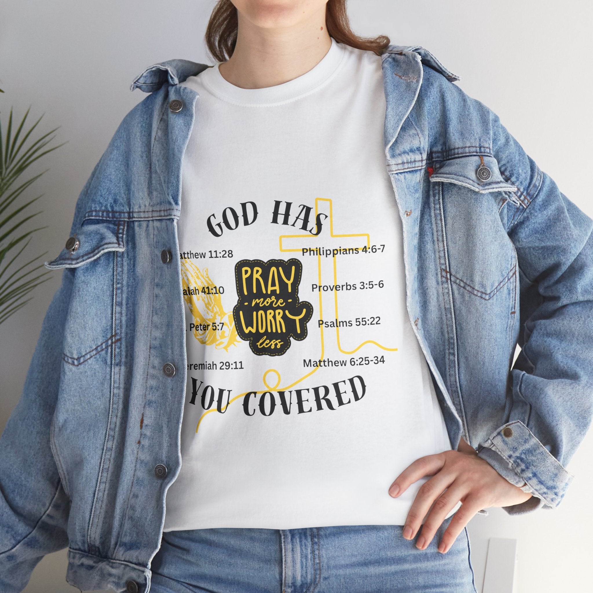 “Pray More, Worry Less” — T-Shirt