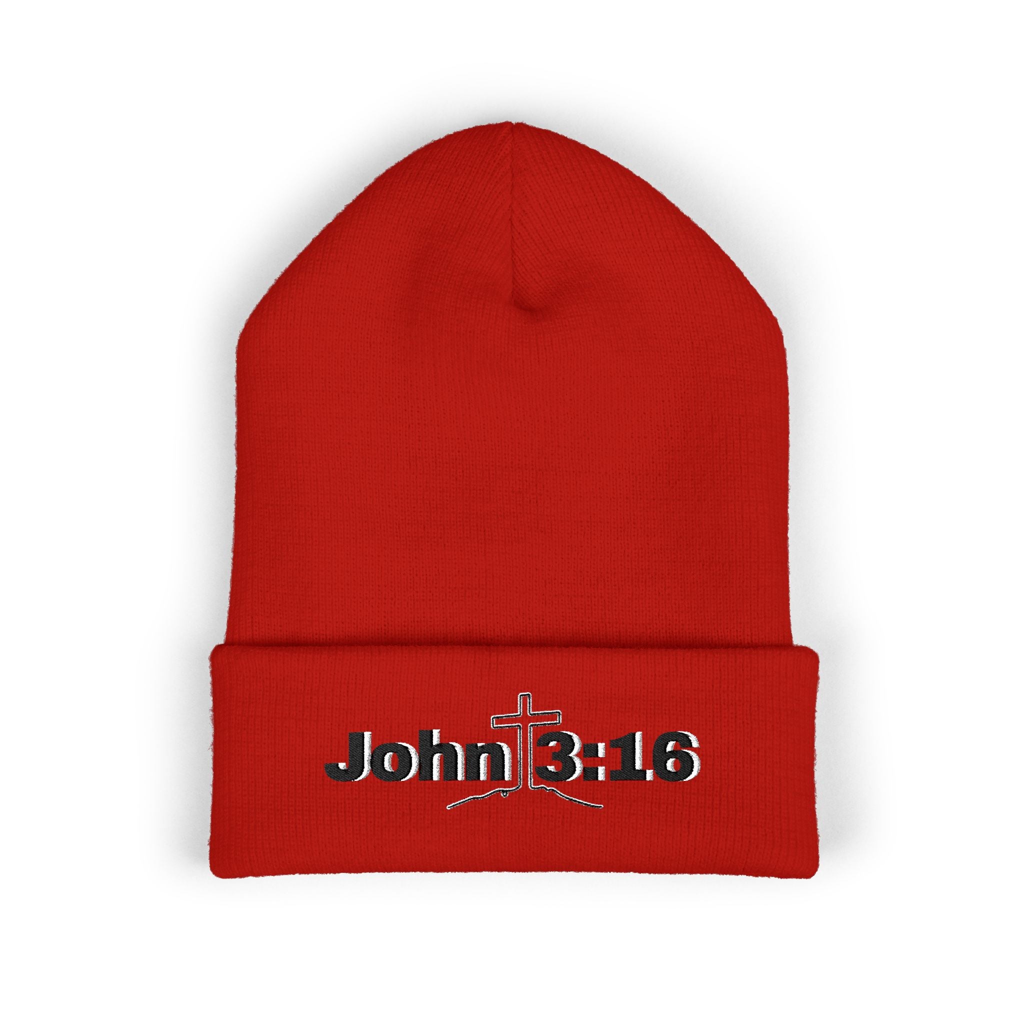 John 3:16 Embroidered Cuffed Beanie