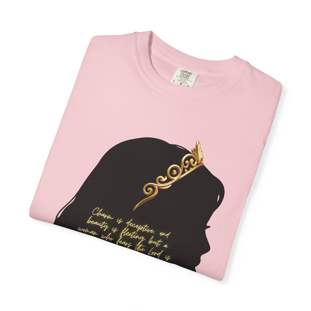 Proverbs 31:30 Gold Crown - T-Shirt