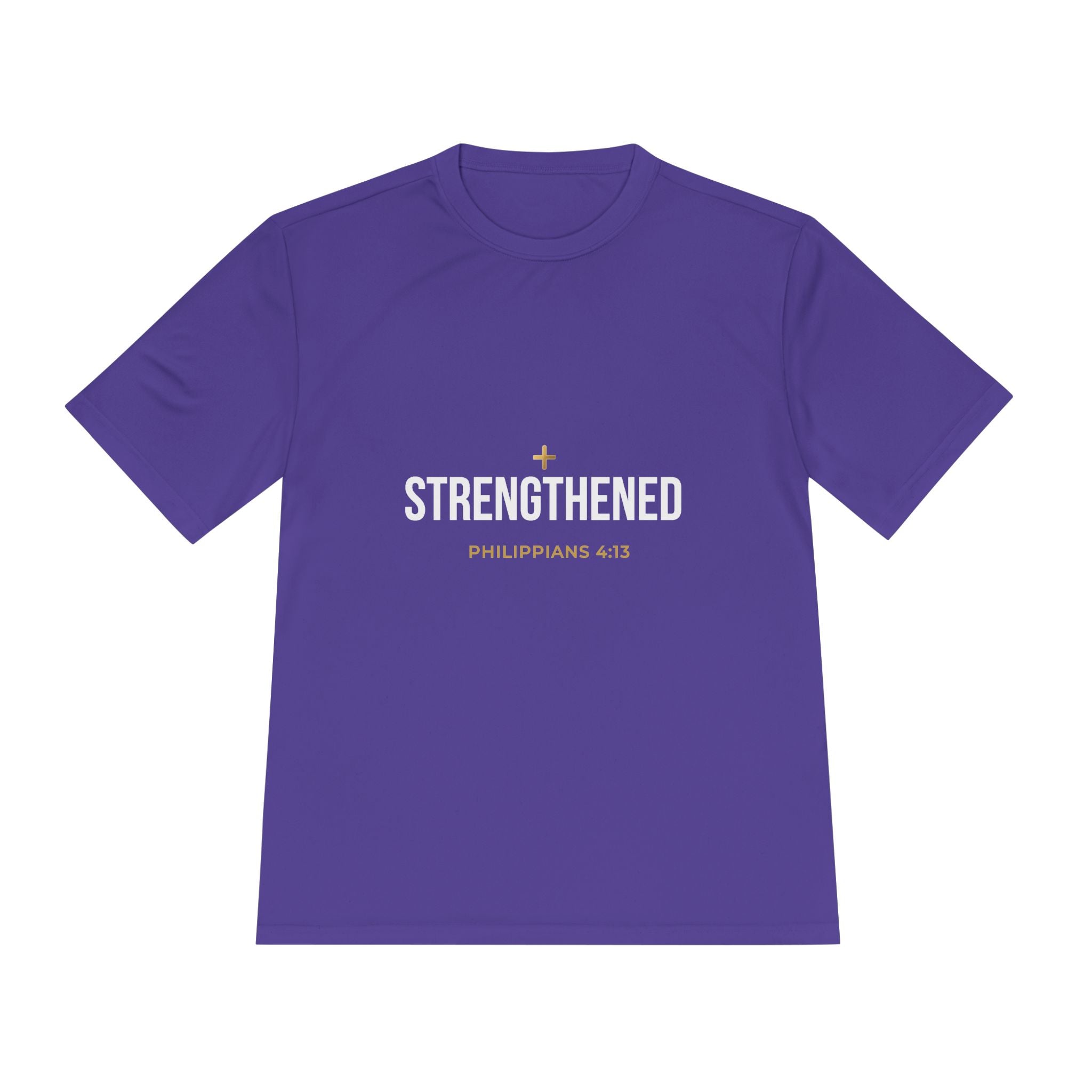 Philippians 4:13: 'Strengthen' Moisture-Wicking Tee