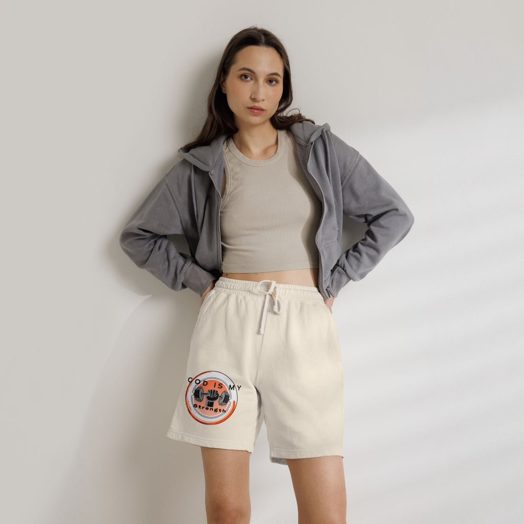 "God Is My Strength" — Fleece Sweat Shorts