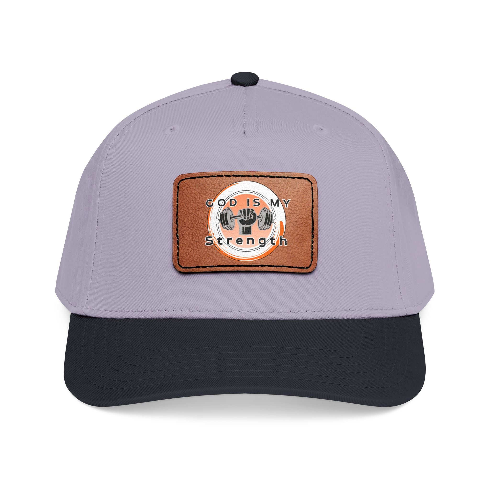 "God Is My Strength" Leather Patch Baseball Cap