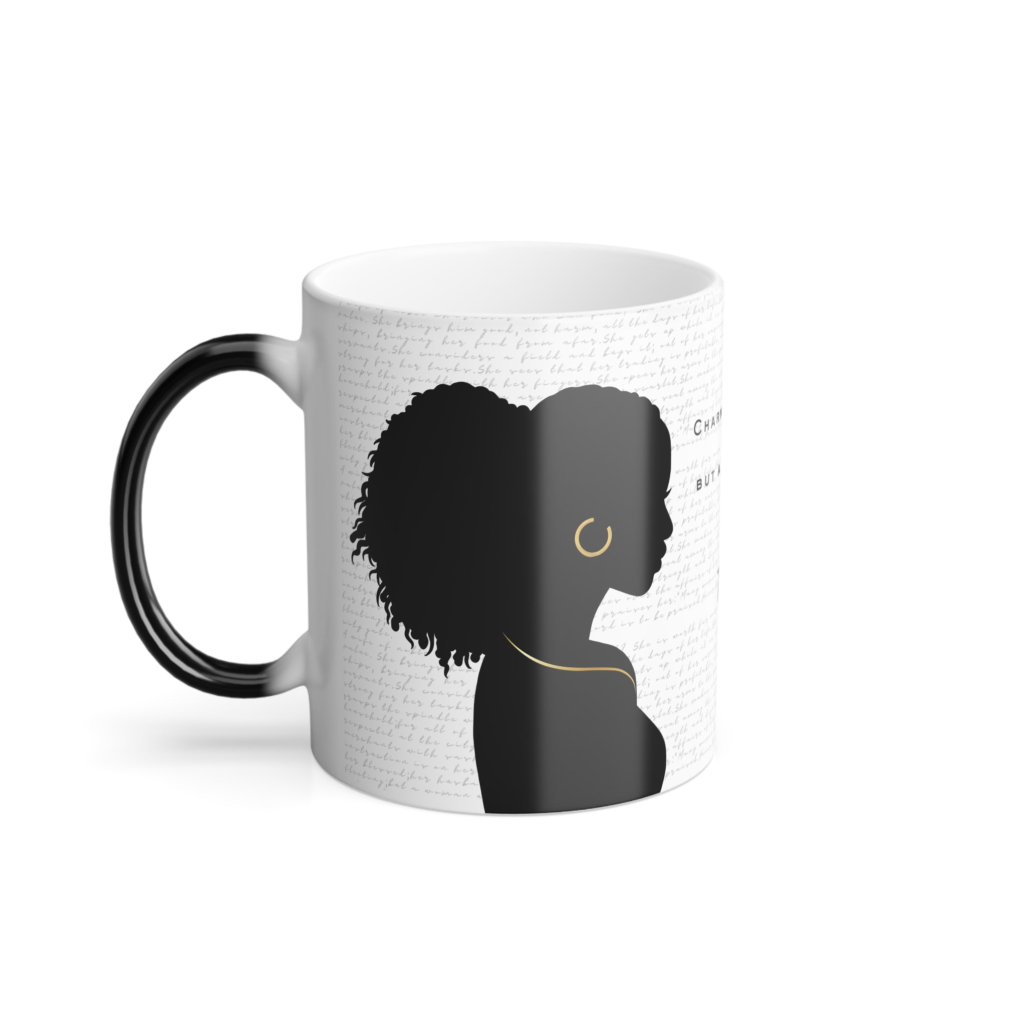 Proverbs 31:30: Gold Earring - Color Morphing Mug (11oz)