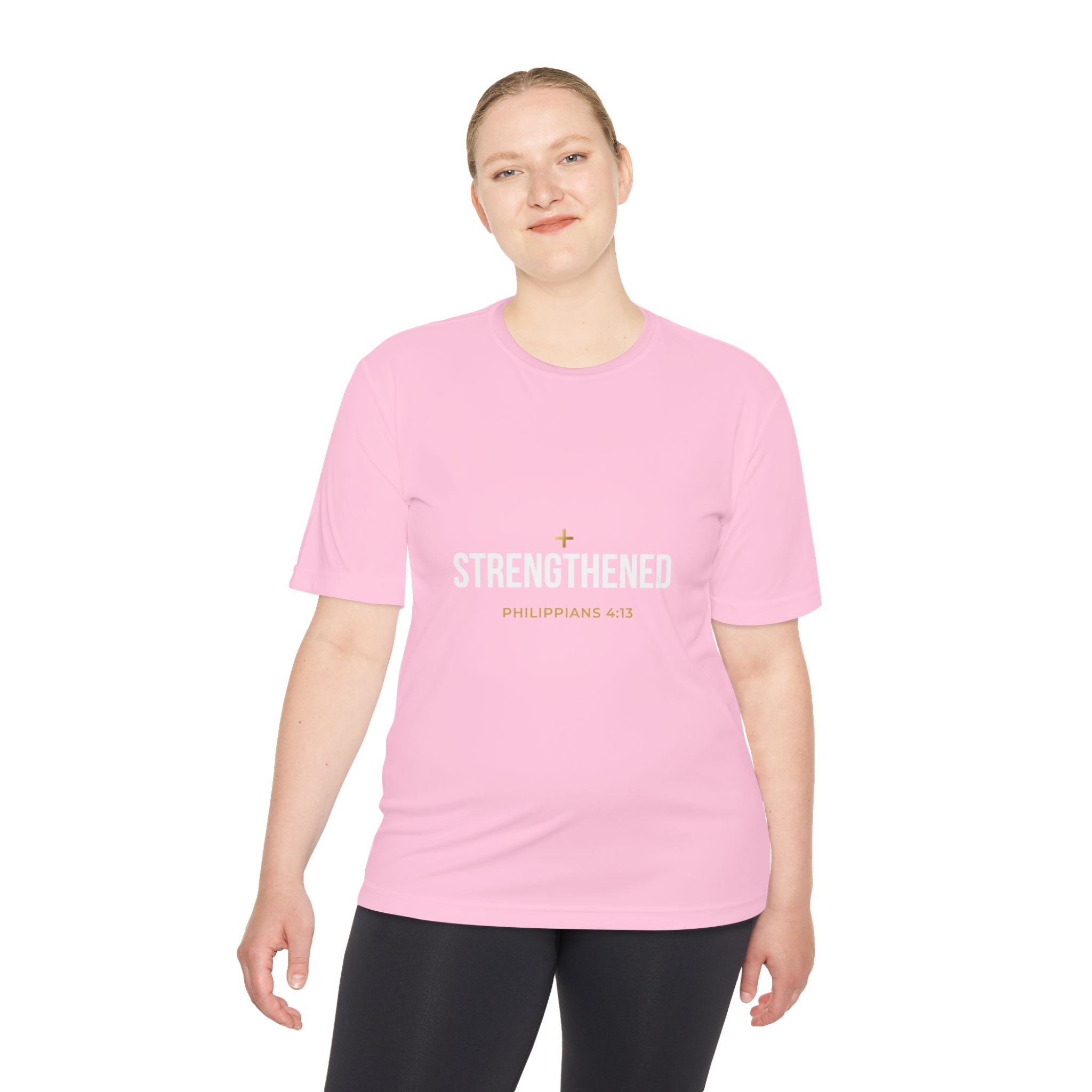 Philippians 4:13: 'Strengthen' Moisture-Wicking Tee