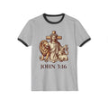'Jesus The Lion & Lamb' - Ringer T-Shirt